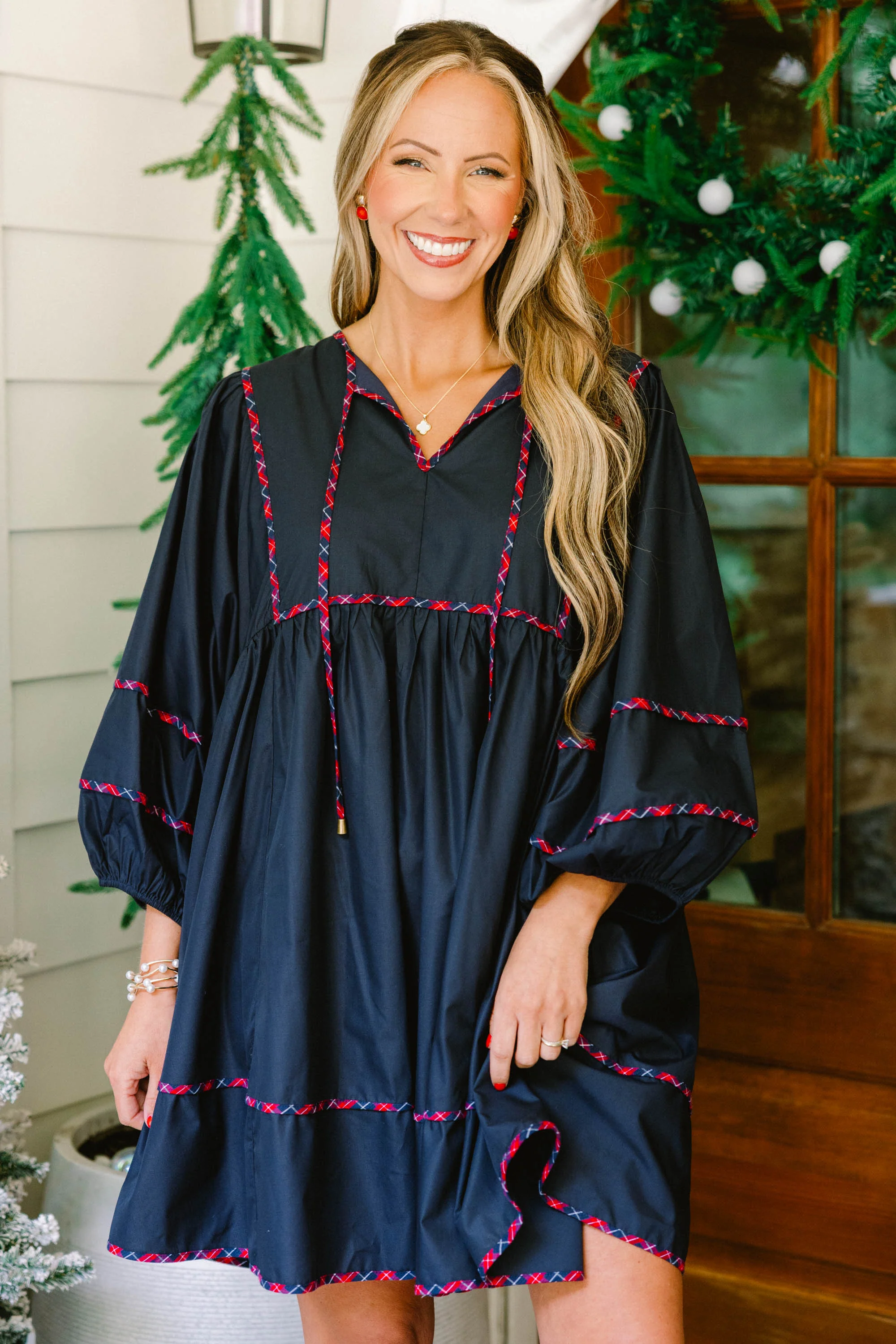 Stuck In Your Ways Dress, Navy - Giverhouse