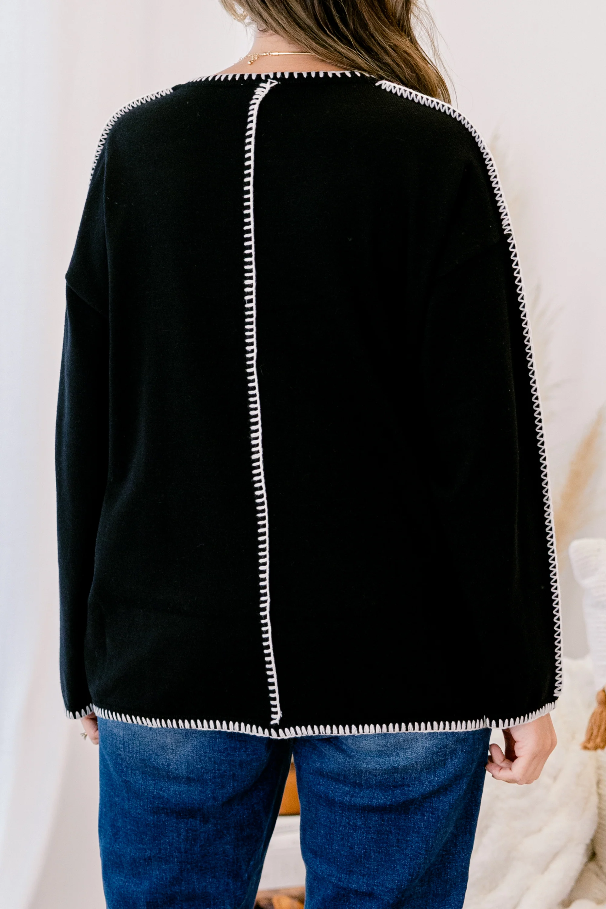 Whispered Comfort Sweater, Black - Giverhouse