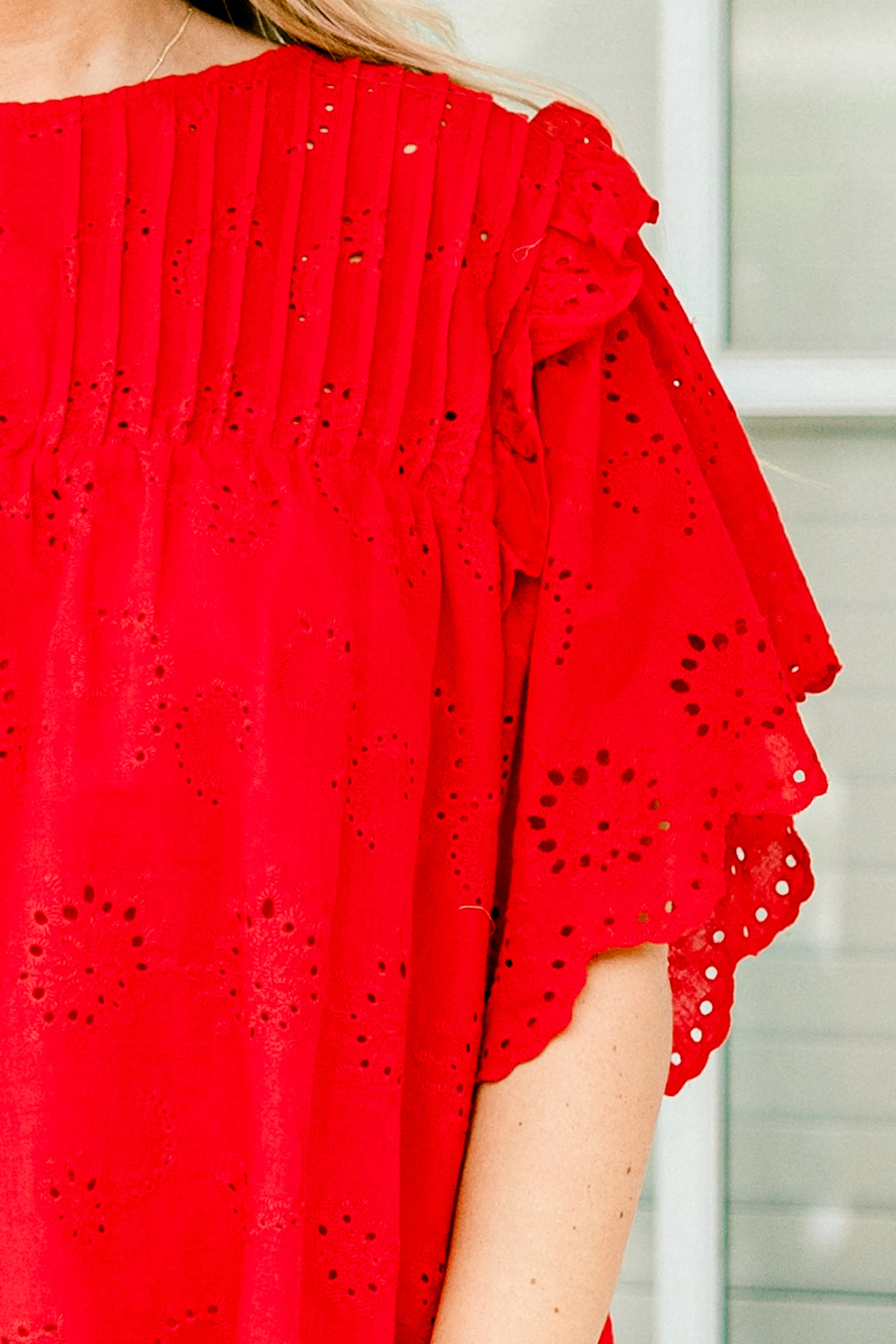 Right Over Here Top, Red - Giverhouse