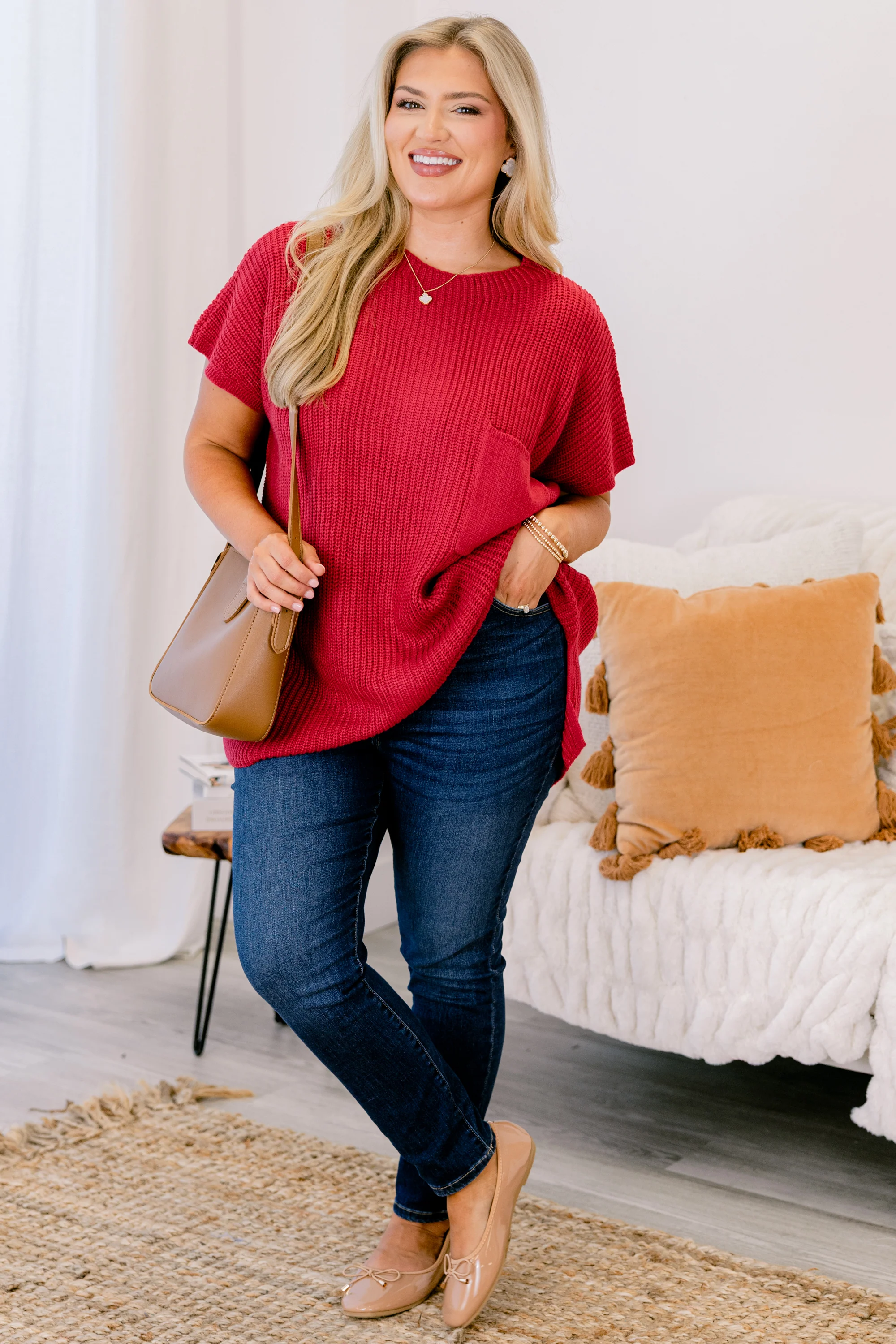 Imagine My World Sweater, Red - Giverhouse