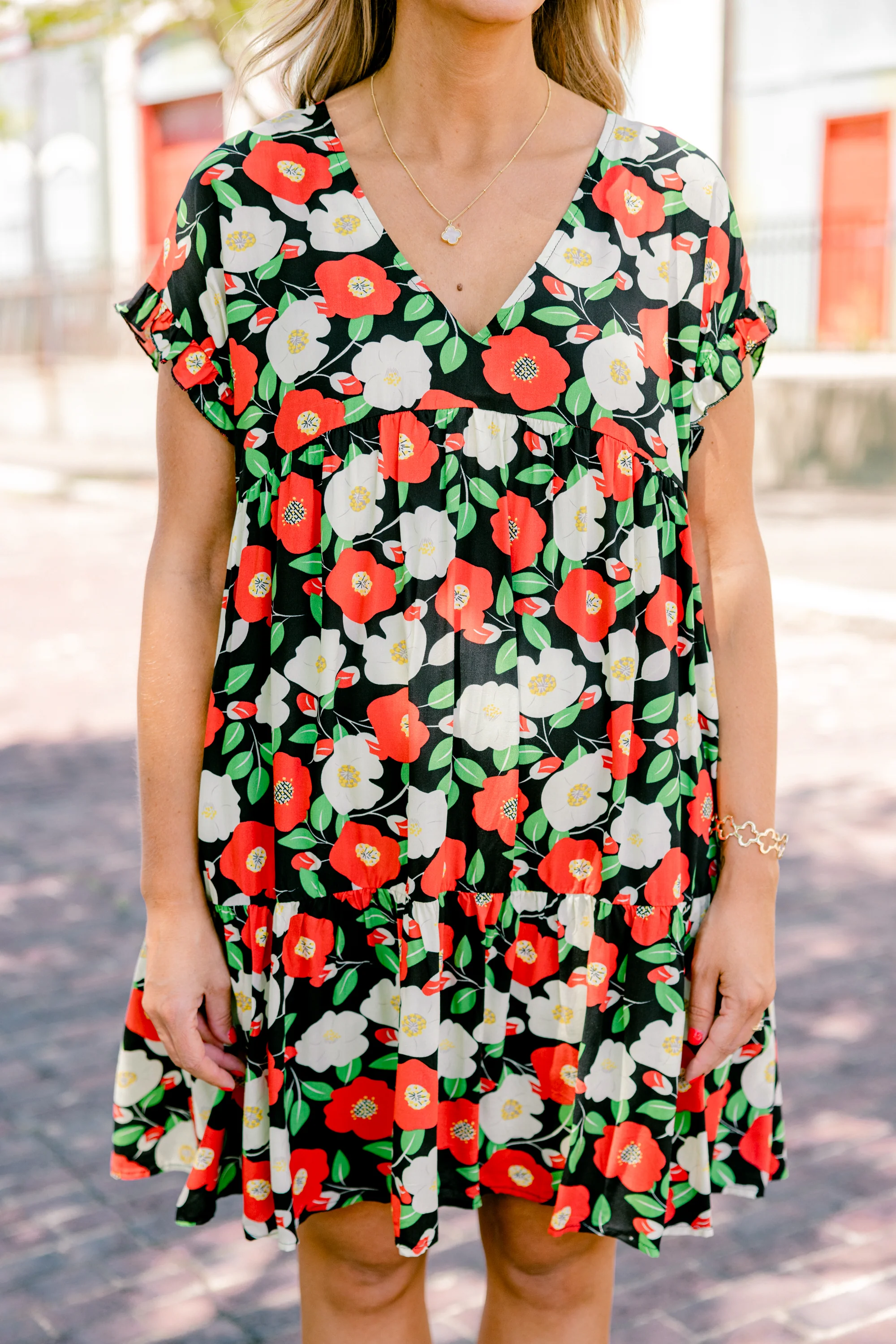 My Heart Is An Open Door Dress, Black - Giverhouse