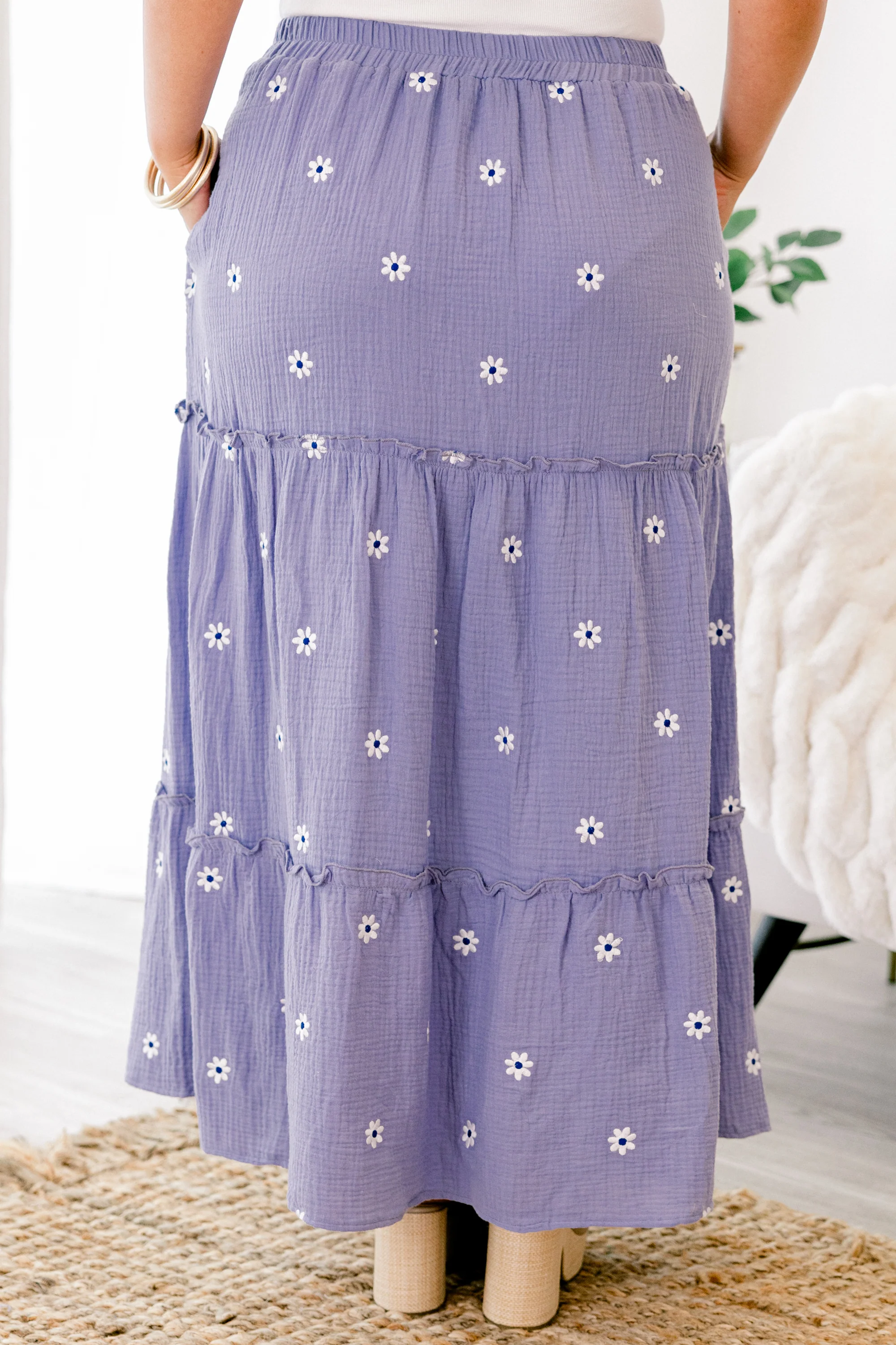 Home Is Where You Are Skirt, Blue - Giverhouse