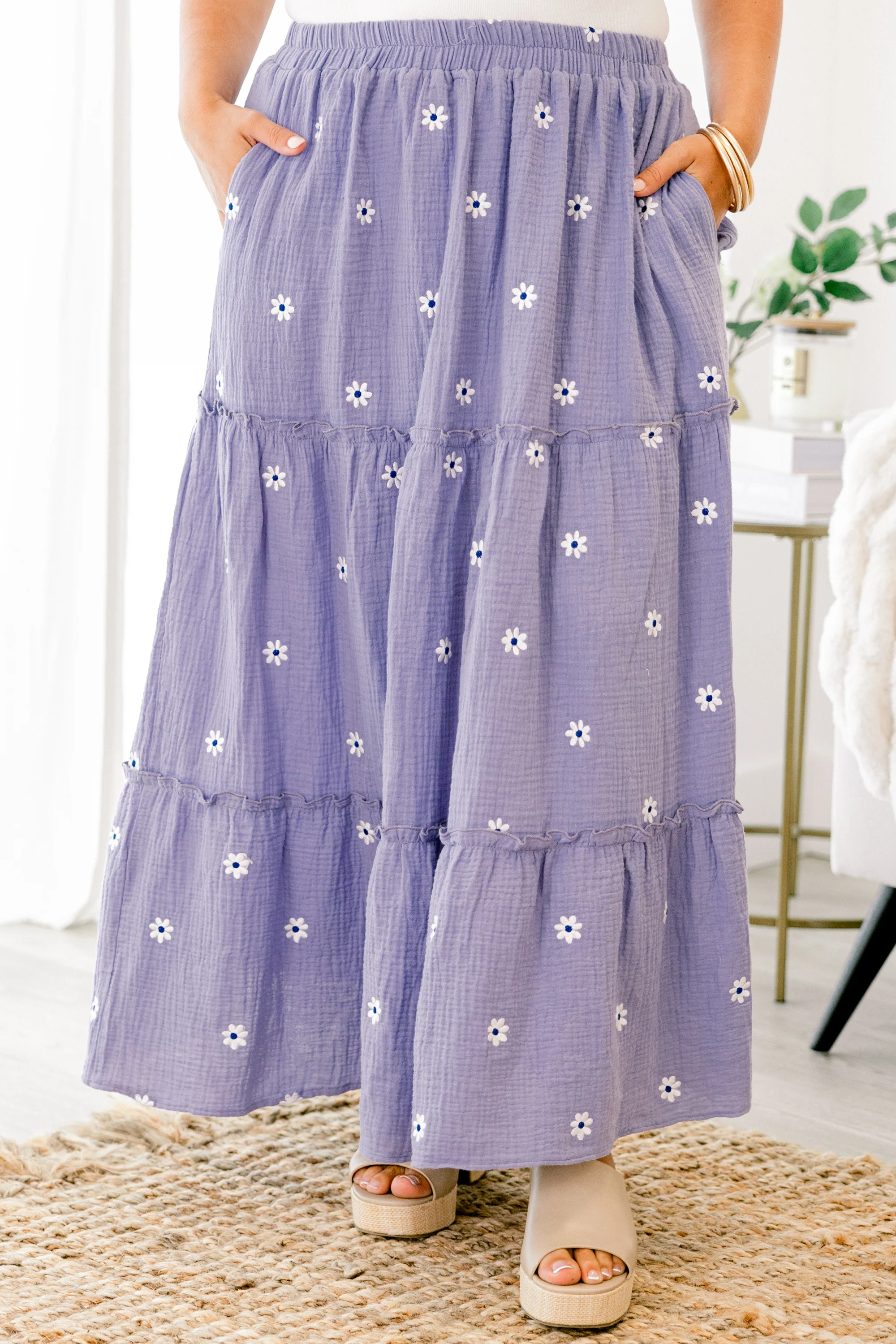 Home Is Where You Are Skirt, Blue - Giverhouse