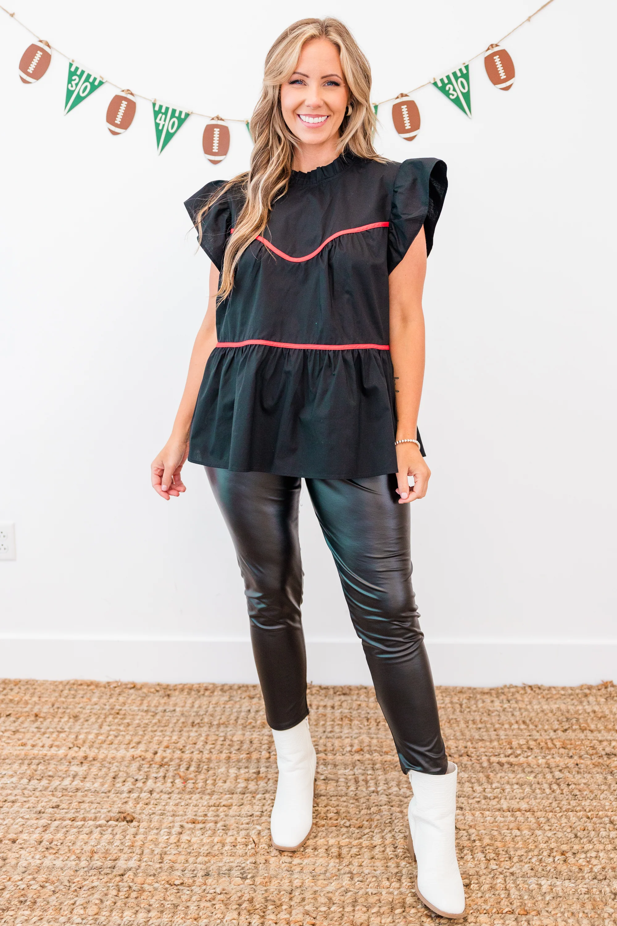 All The Spirit Top, Black-Red - Giverhouse