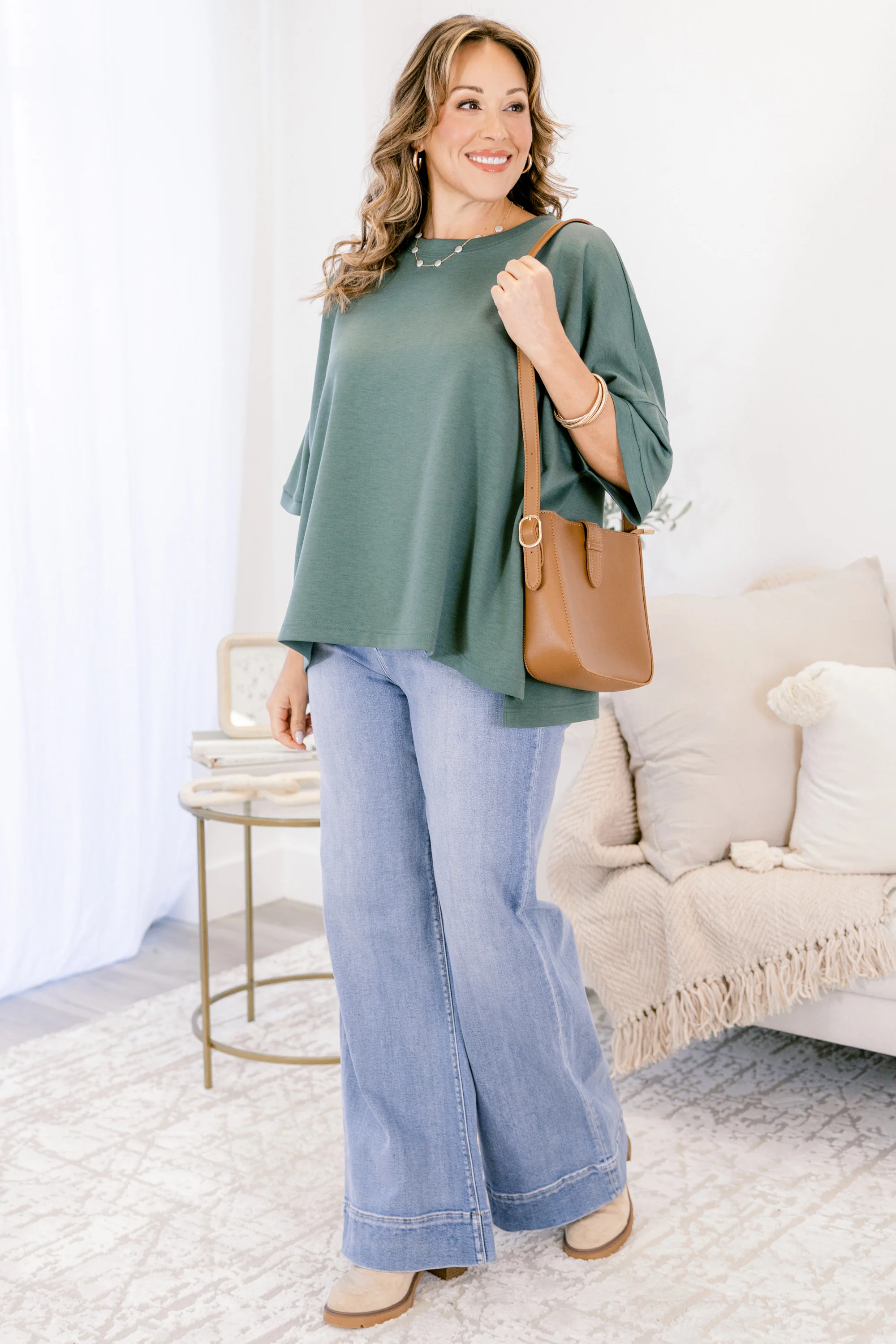 Comfortable Charm Top, Dark Forest - Giverhouse