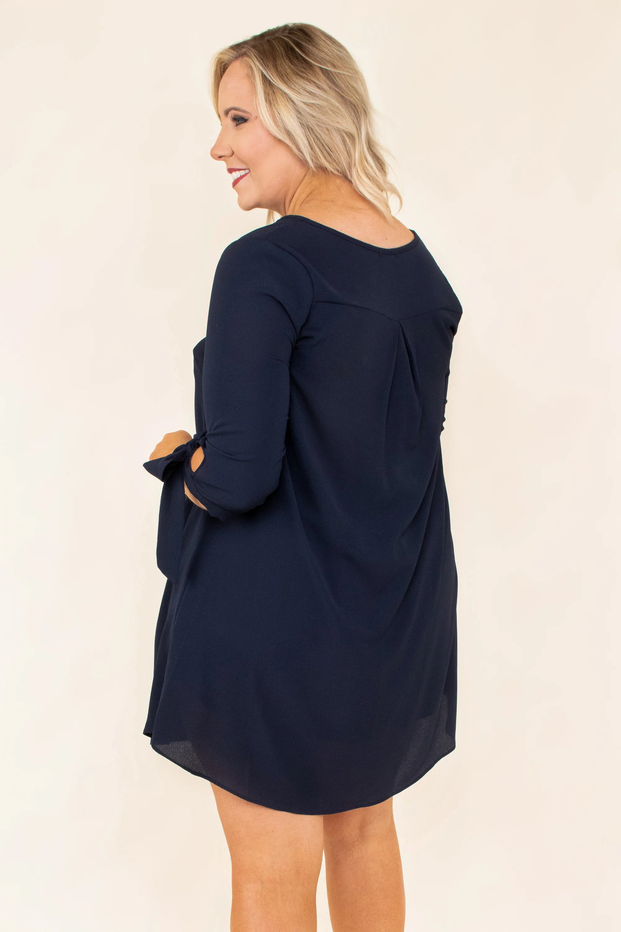 Take On The Night Dress, Navy - Giverhouse