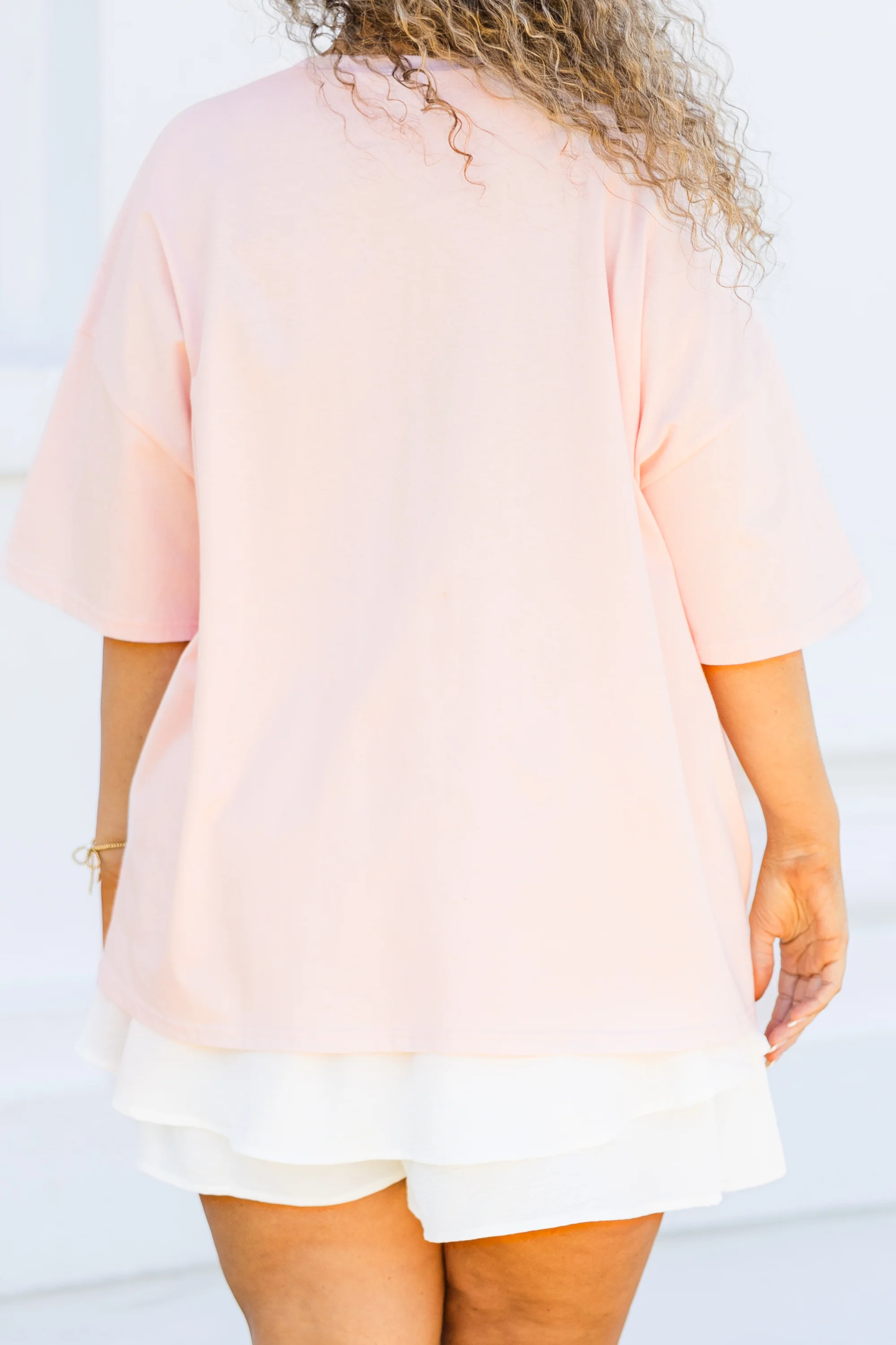 You Are Everything Boyfriend Tee, Cream Pink - Giverhouse