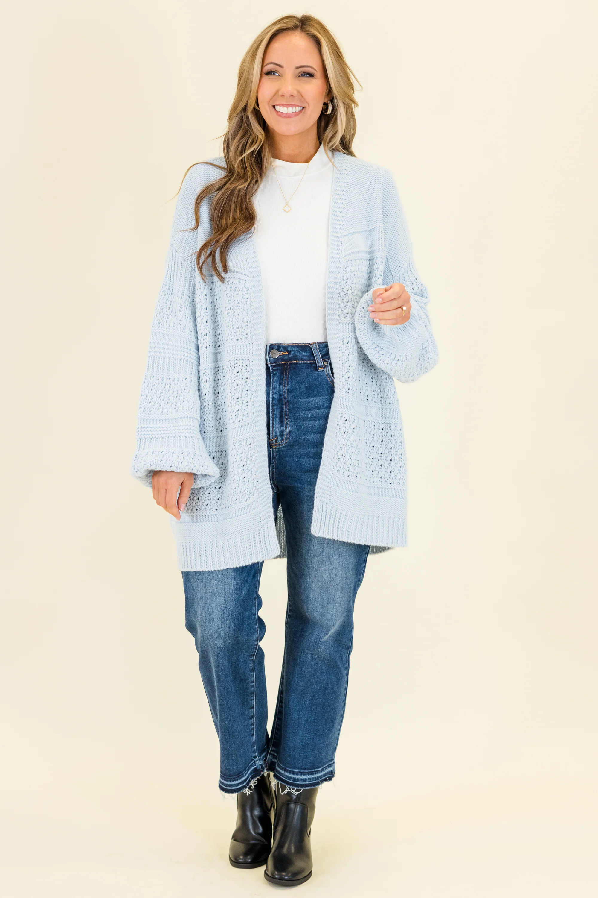 Keepin' Cozy Cardigan, Blue - Giverhouse