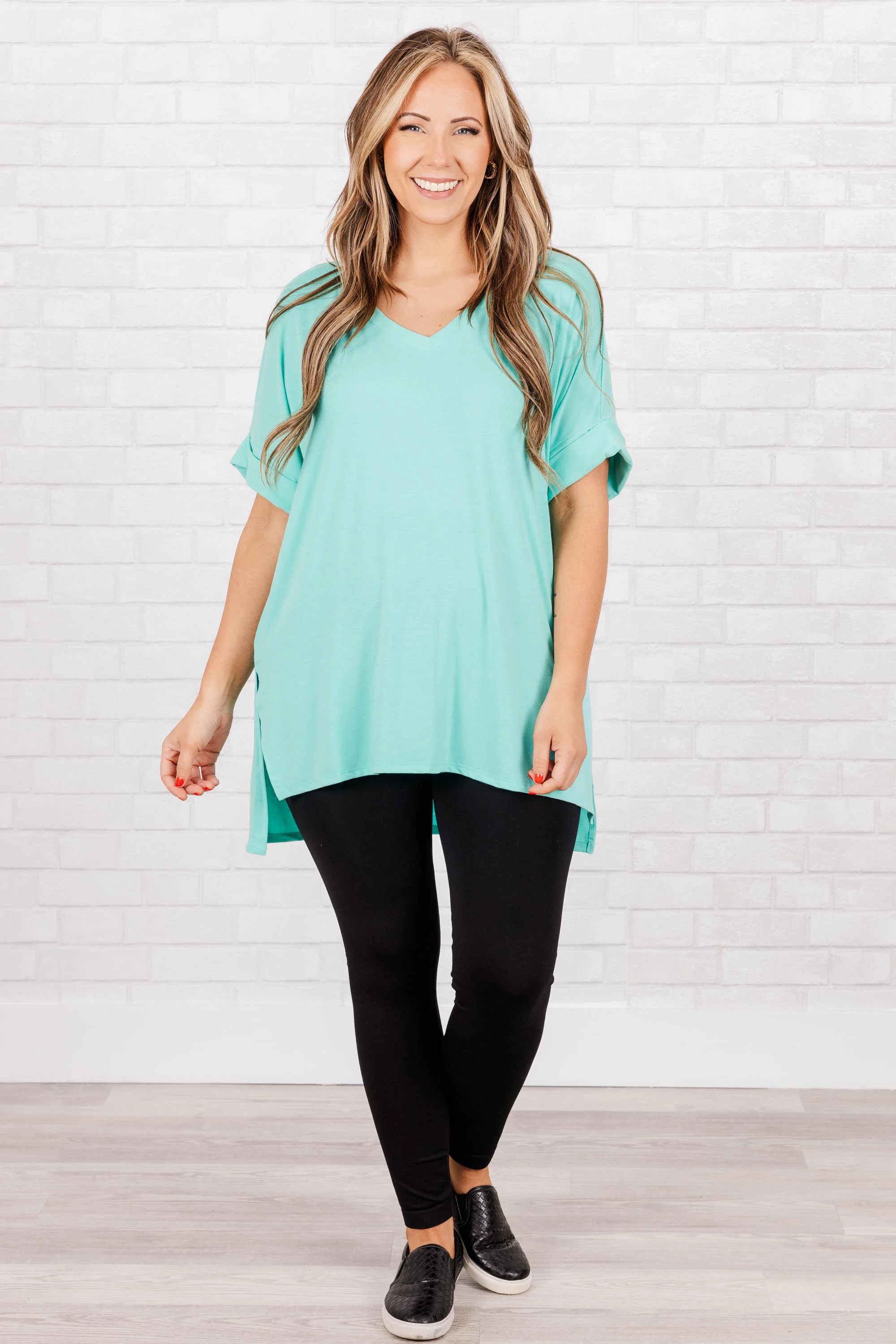 Comfy Travels Top, Mint - Giverhouse