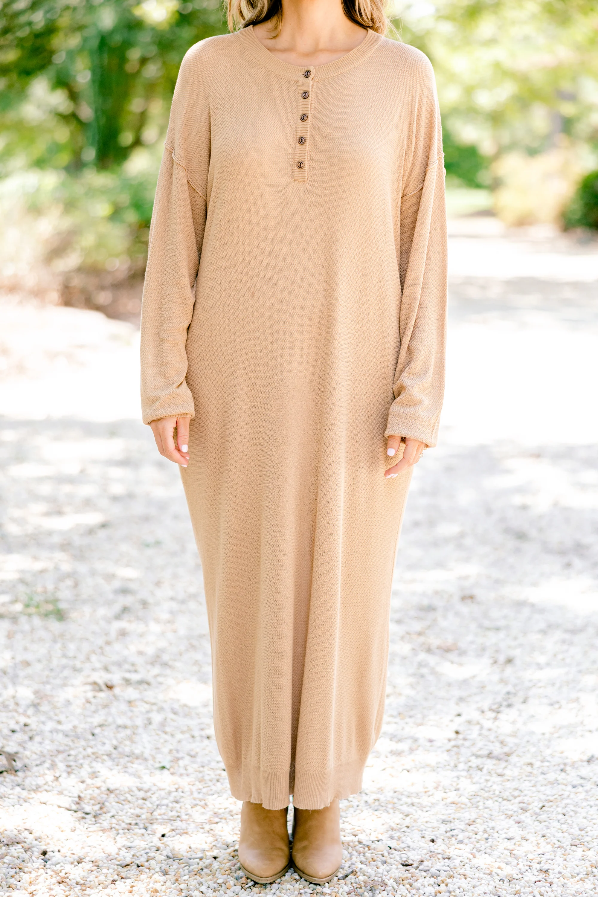 One Happy Day Dress, Camel - Giverhouse