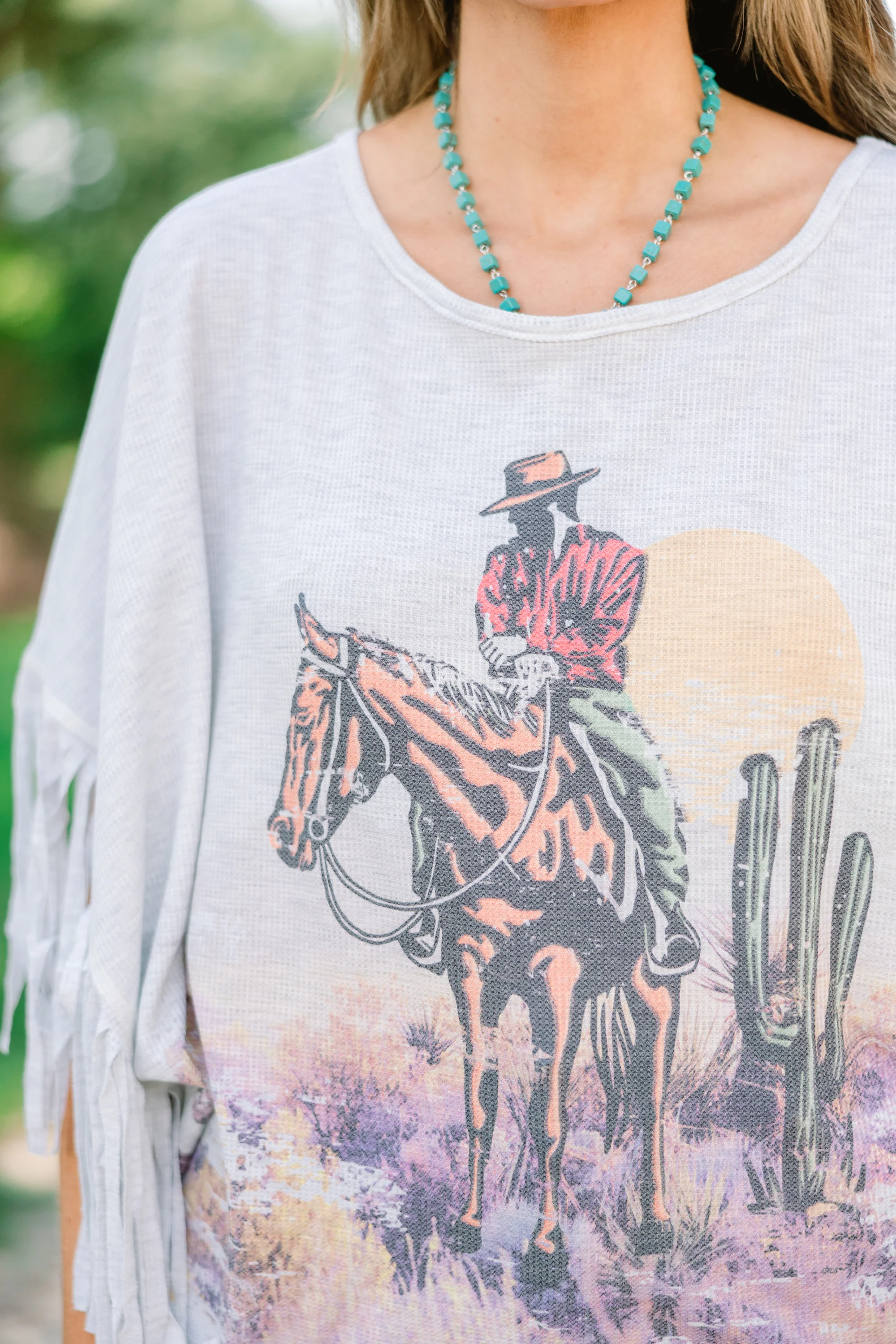 The Wild West Top, Heather Gray - Giverhouse