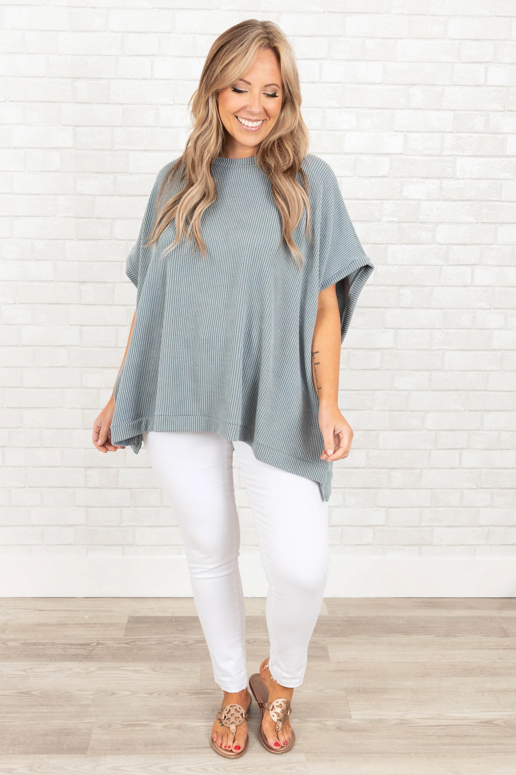 All About Knits Top, Seafoam - Giverhouse