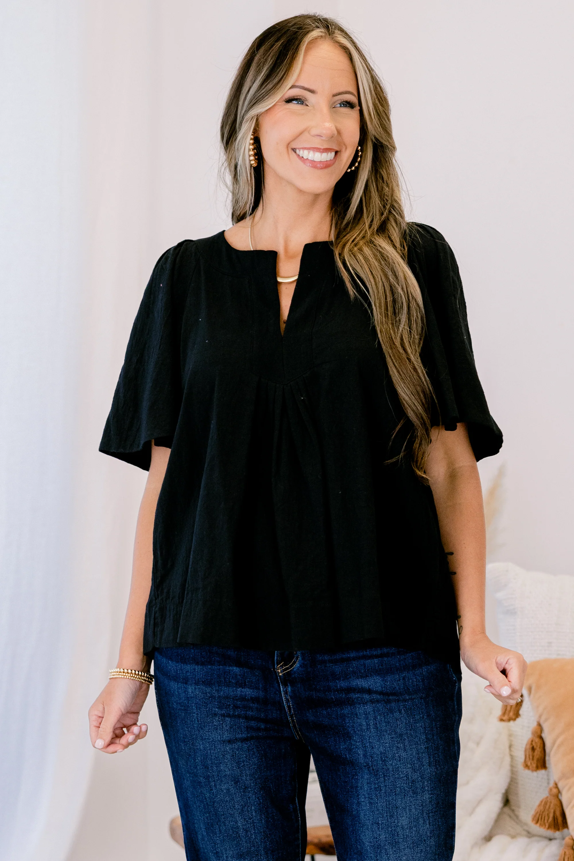 Nautical Breeze Top, Black - Giverhouse