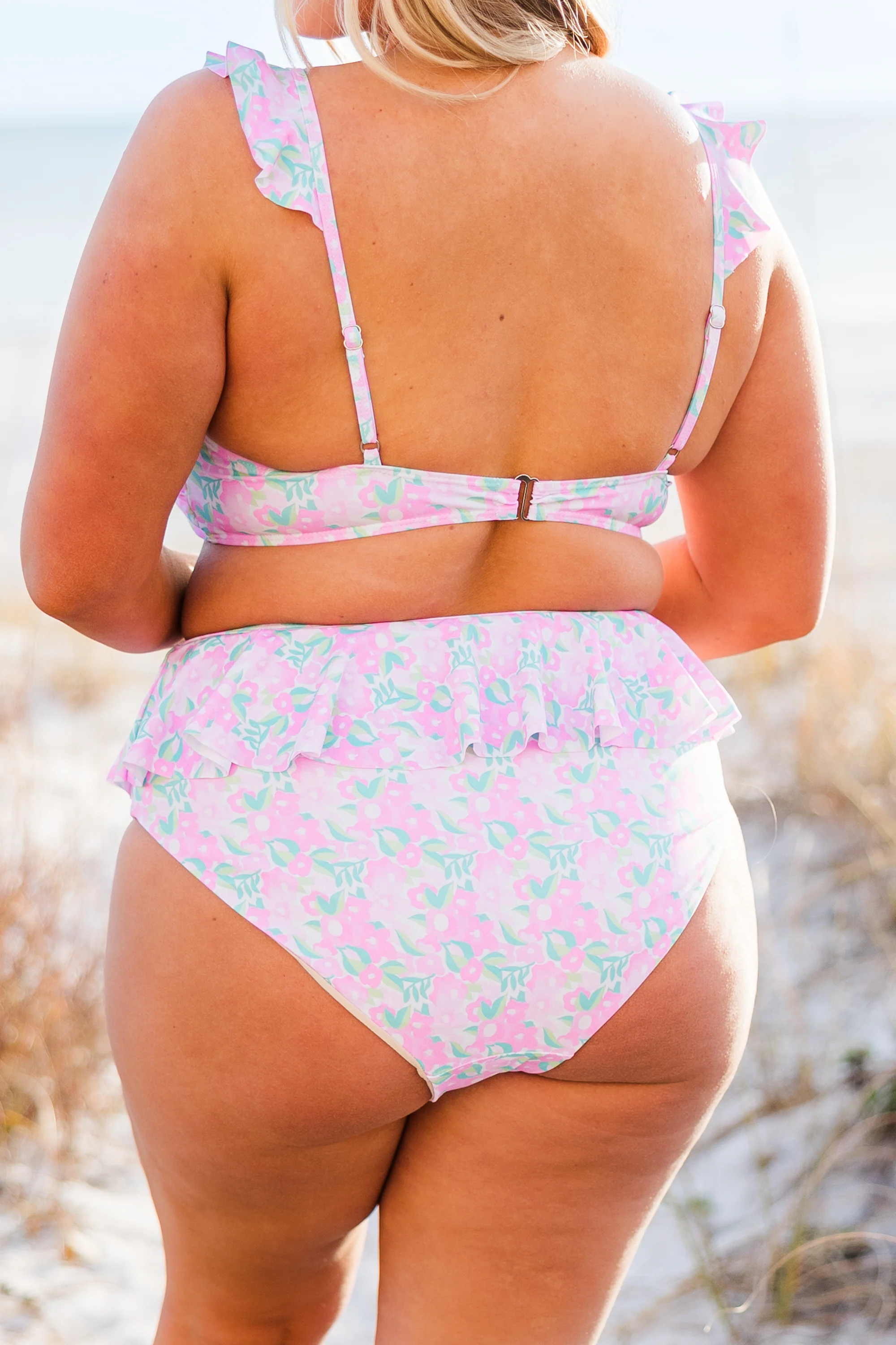 Sugar Sands Swim Bottom, Pink Floral - Giverhouse