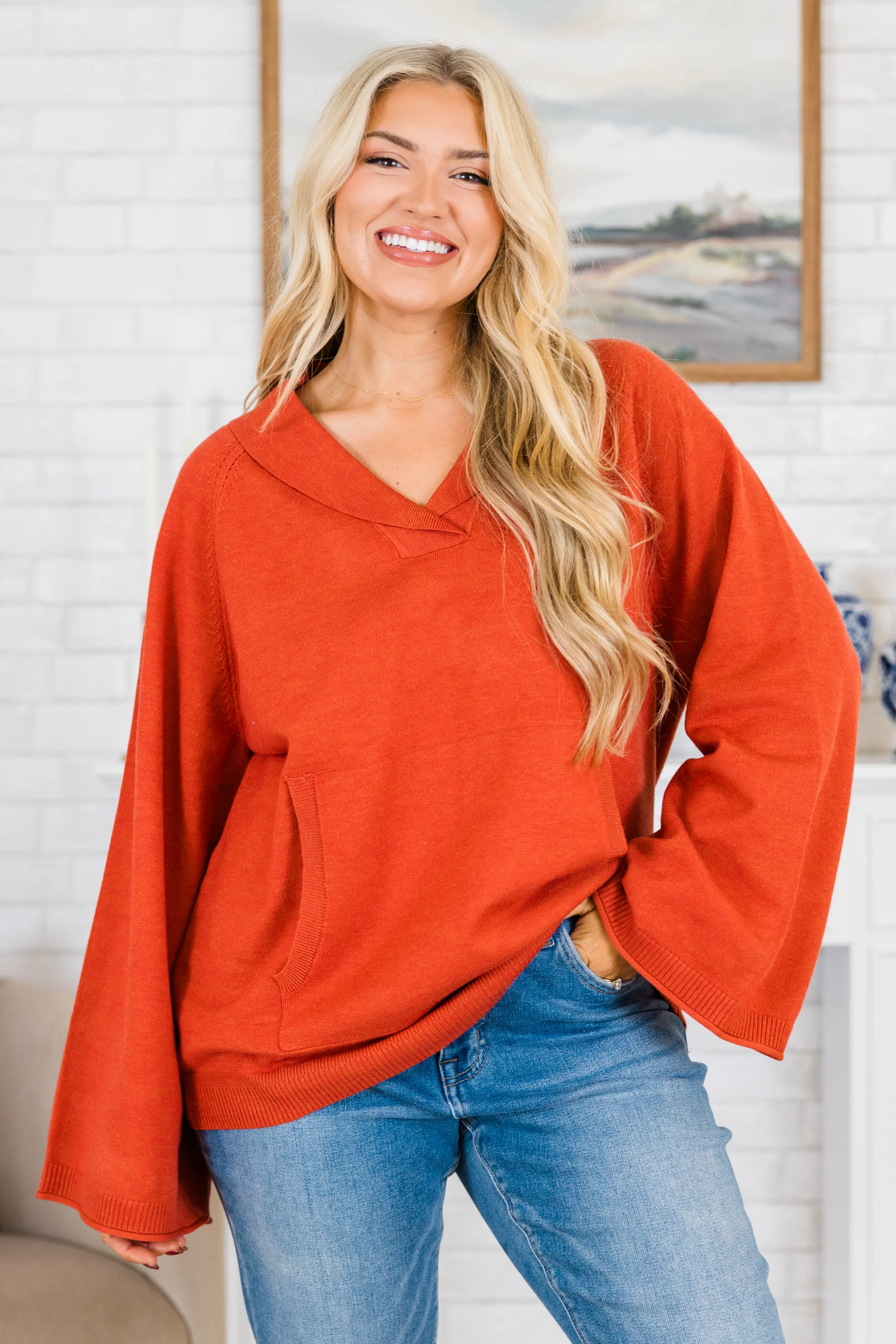 All You Do Sweater, Rust - Giverhouse