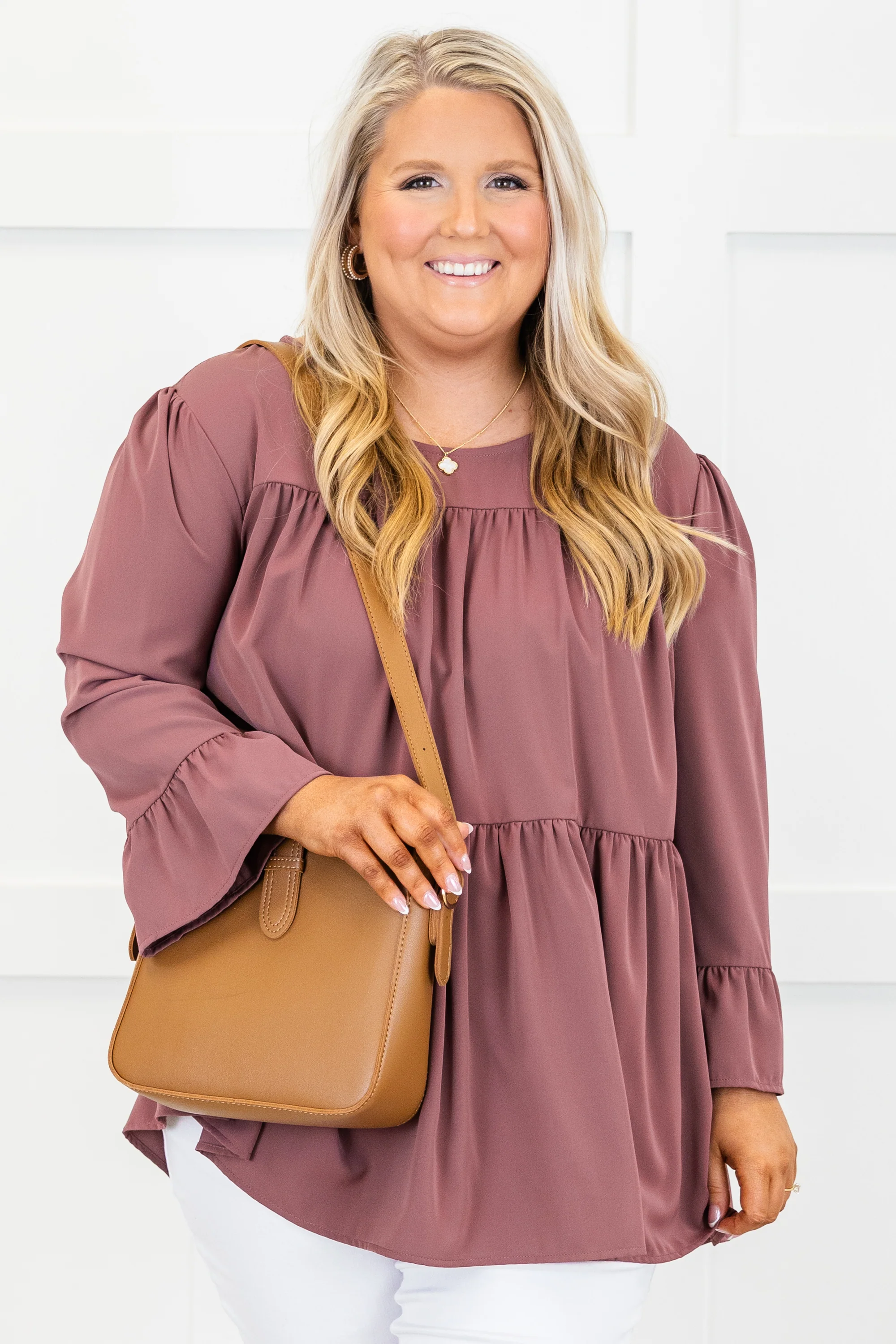 Day Dreaming About You Top, Mauve - Giverhouse