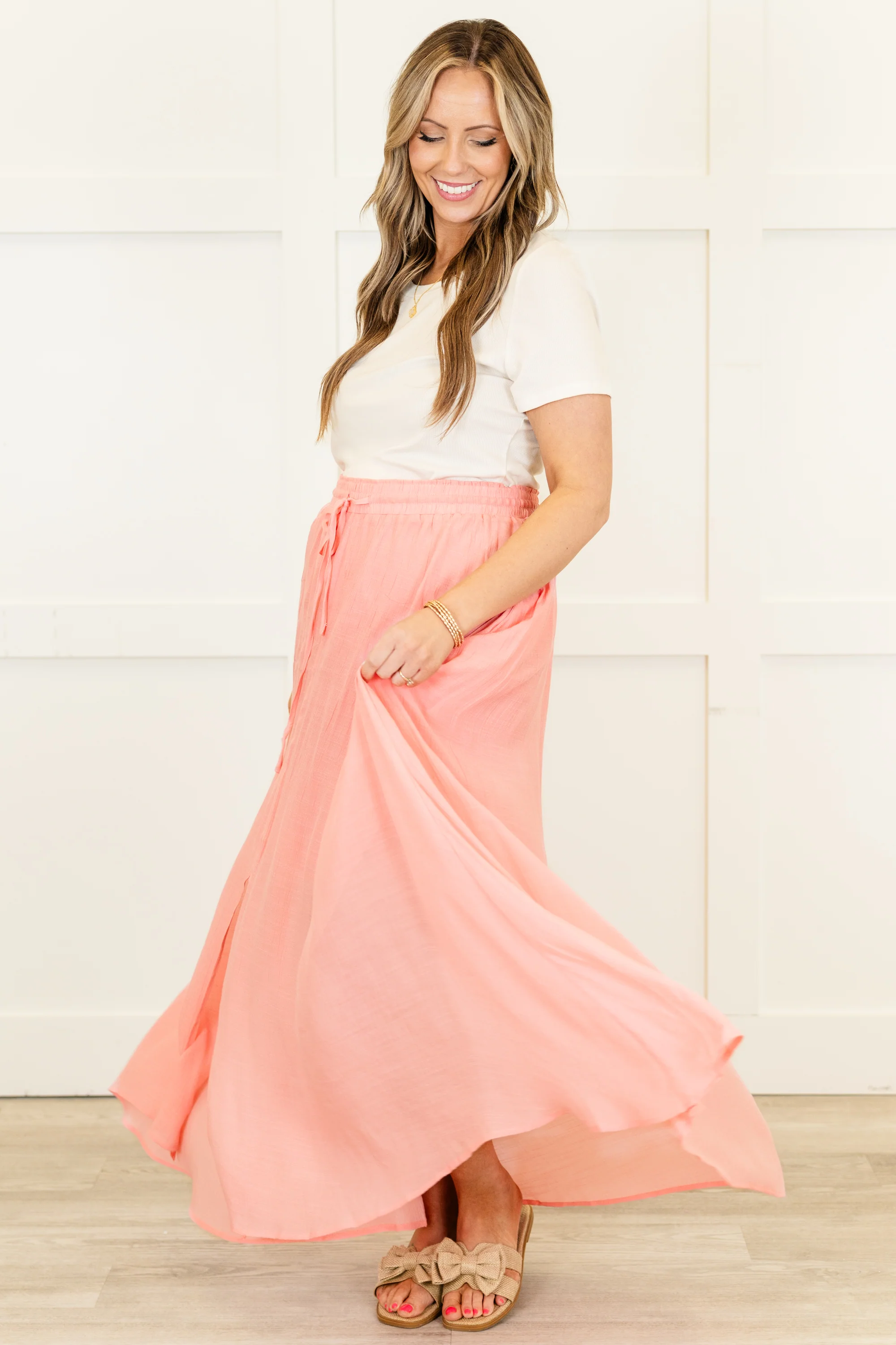 The Break Is Over Skirt, Pastel Pink - Giverhouse