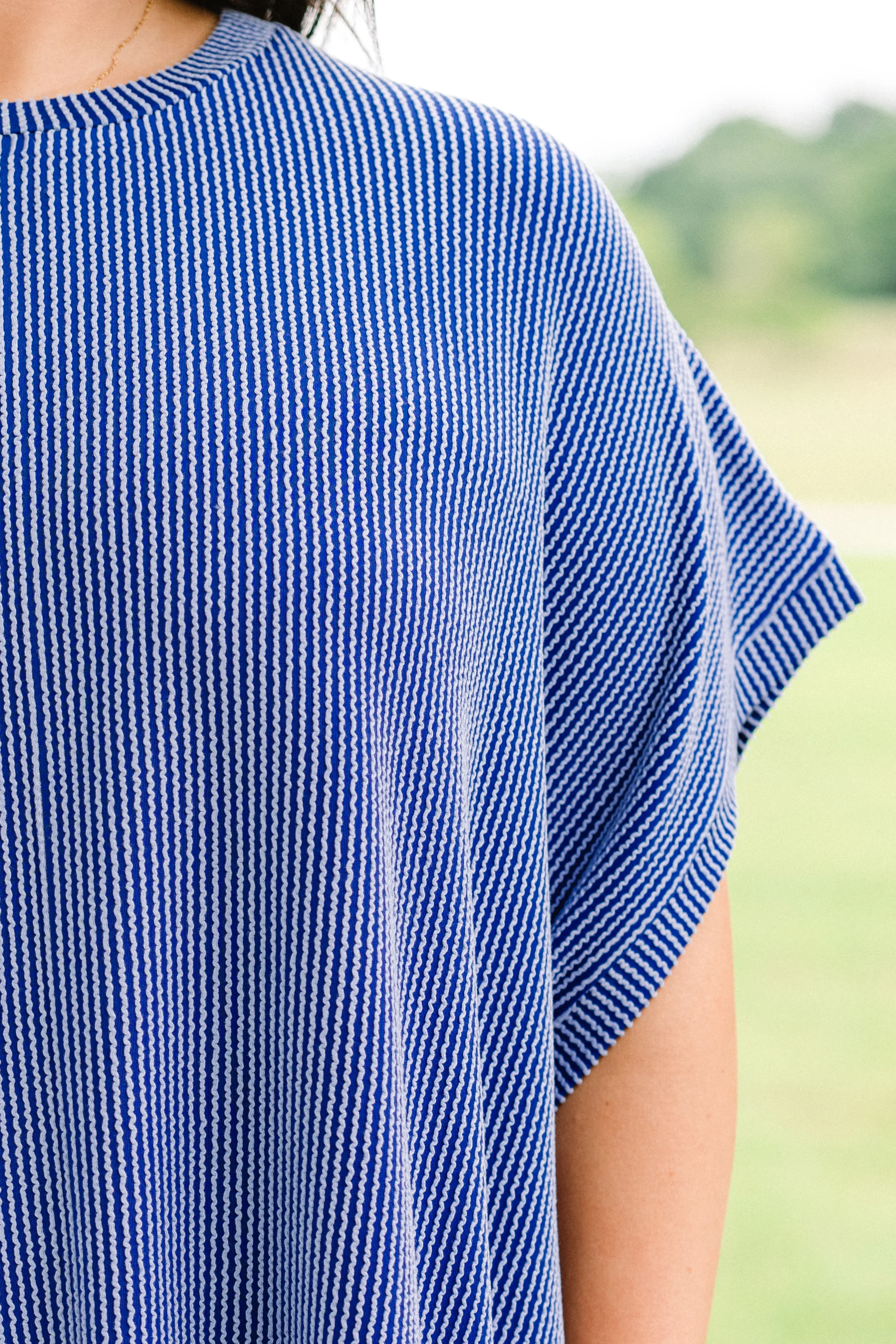 All About Knits Top, Dark Blue - Giverhouse