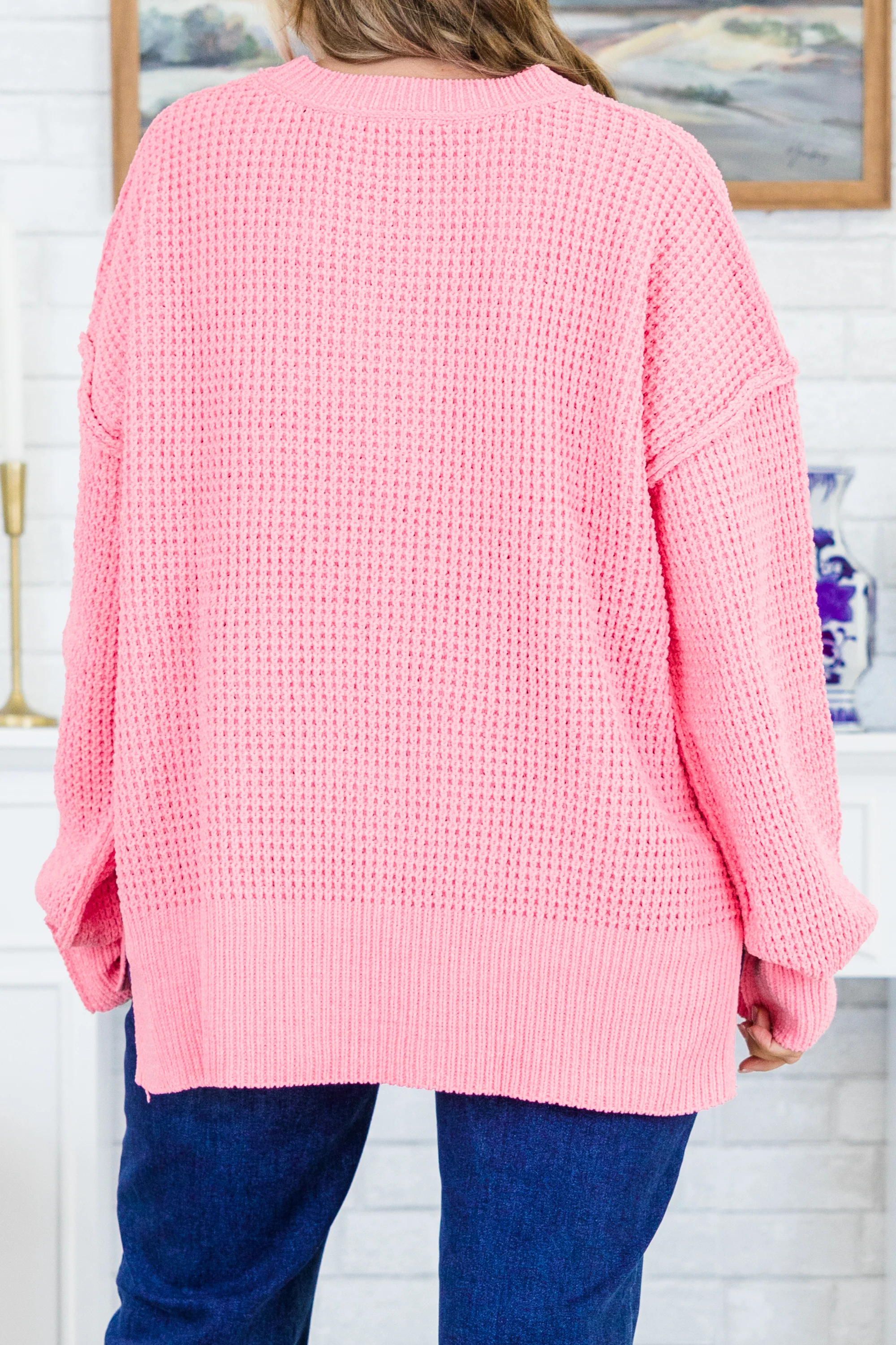 Falling Petals Sweater, Pink - Giverhouse