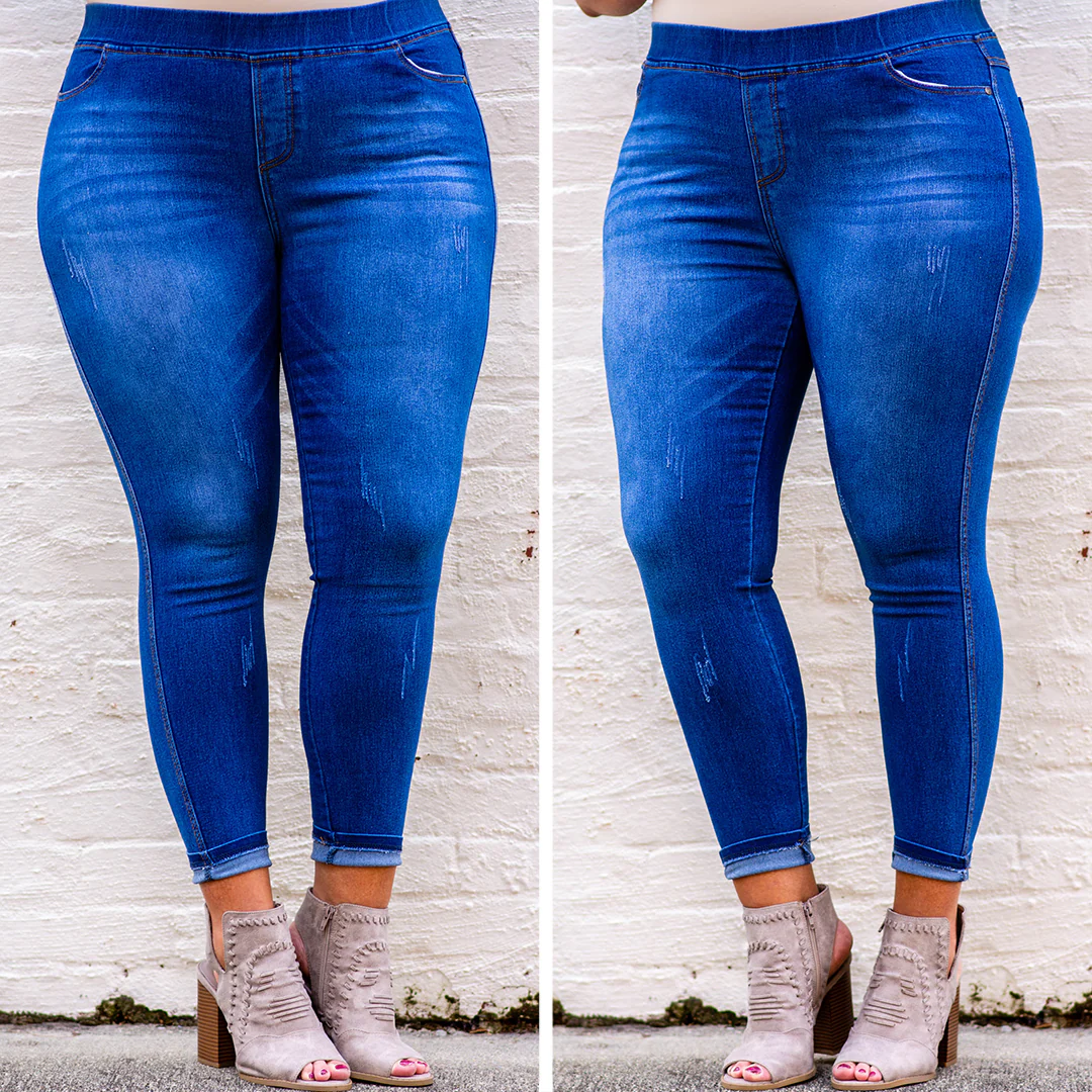 All The Answers Jeggings, Medium Wash - Giverhouse