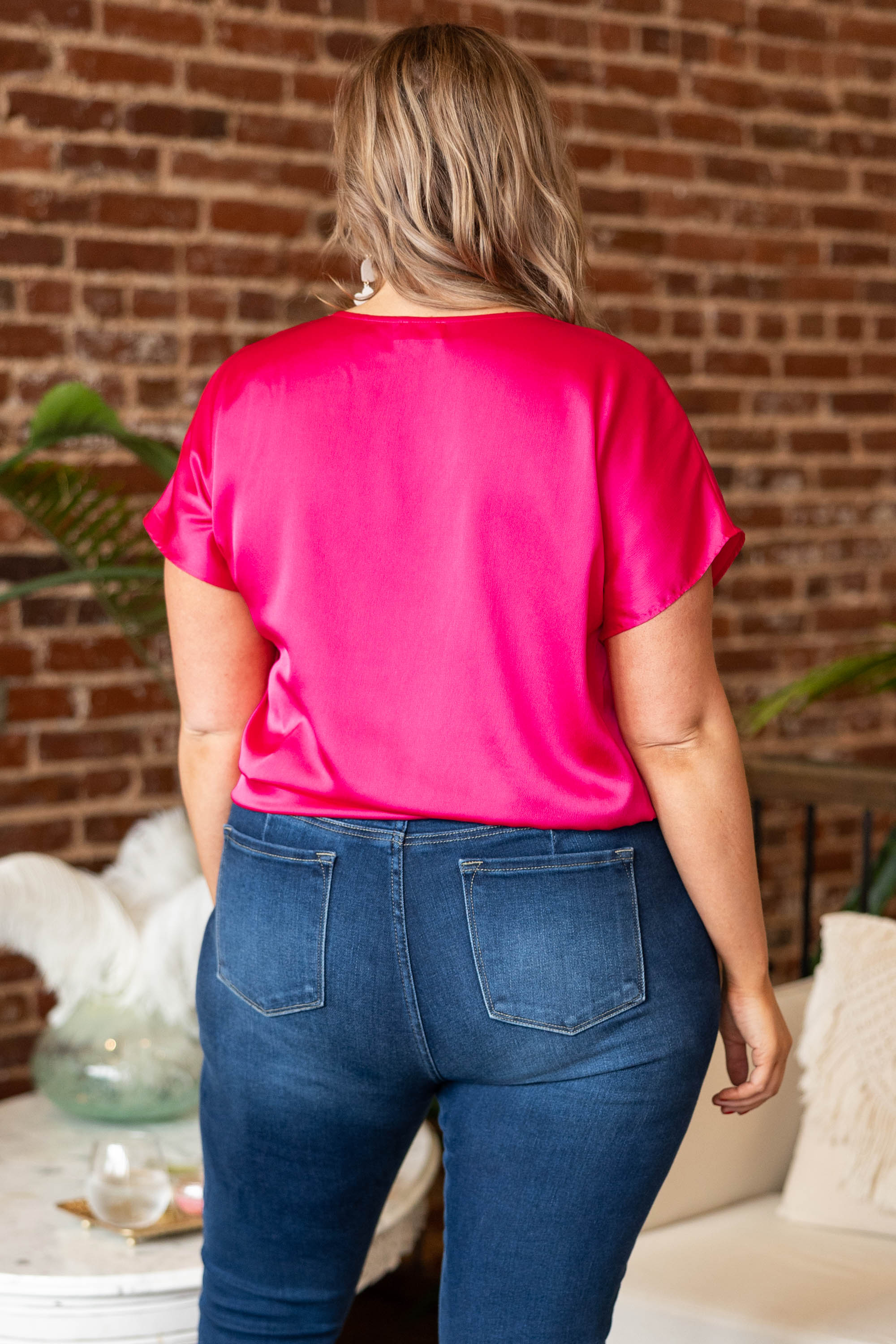 Suddenly Lovestruck Top, Hot Pink - Giverhouse