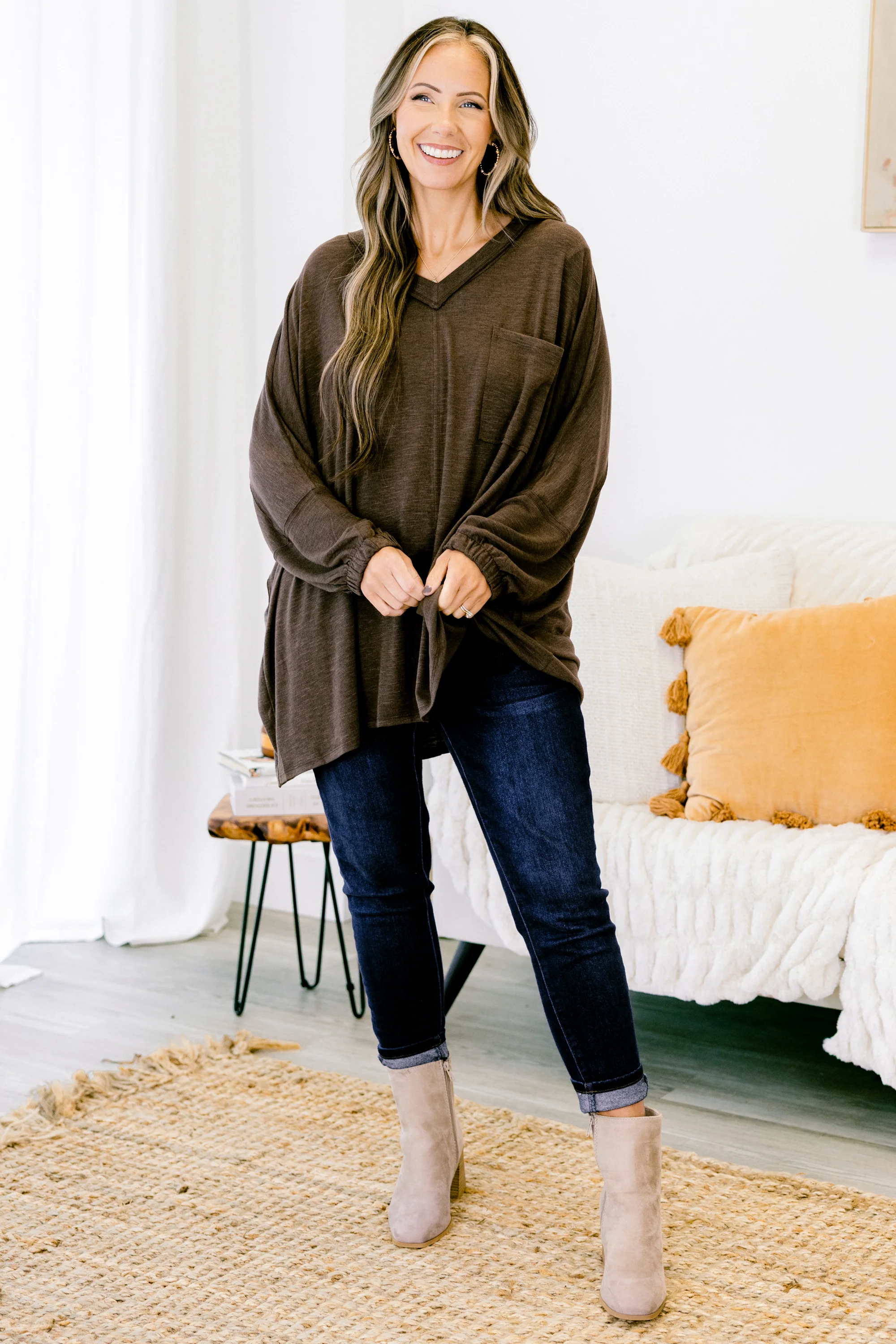 Say The Words Top, Chocolate - Giverhouse