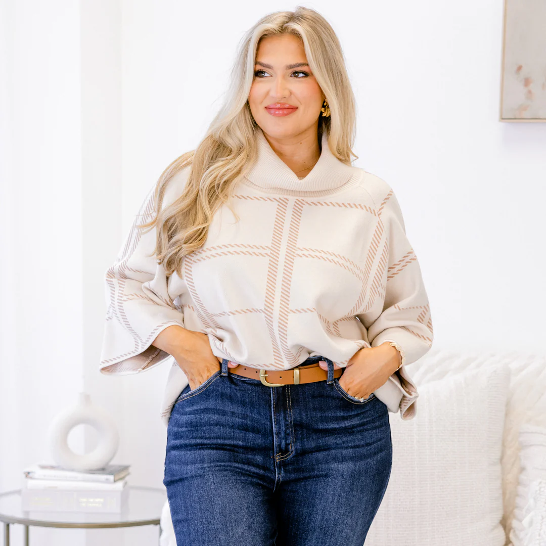 For The Time Being Sweater, Beige - Giverhouse