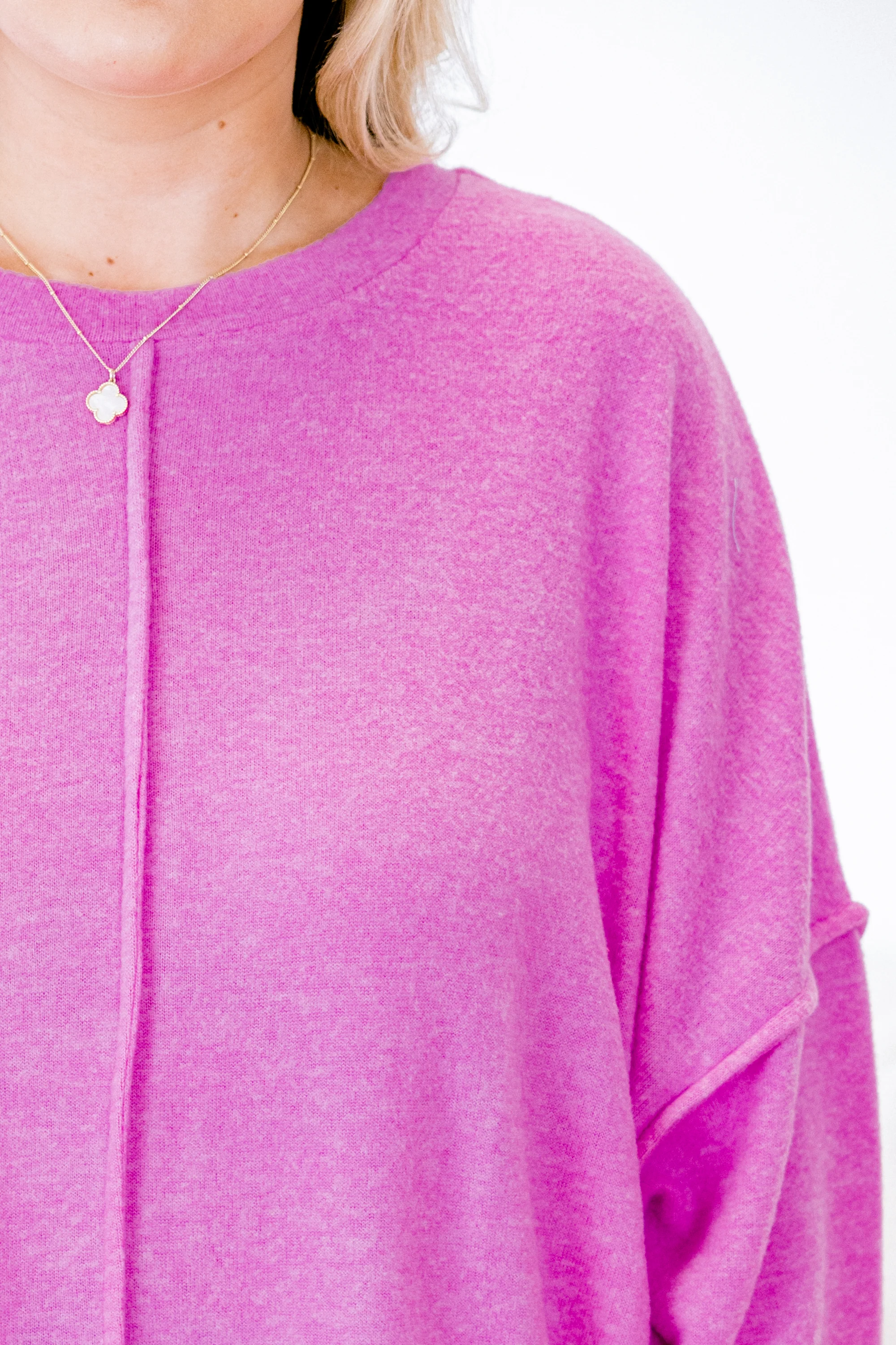 So Comfy Sweater, Bright Mauve - Giverhouse