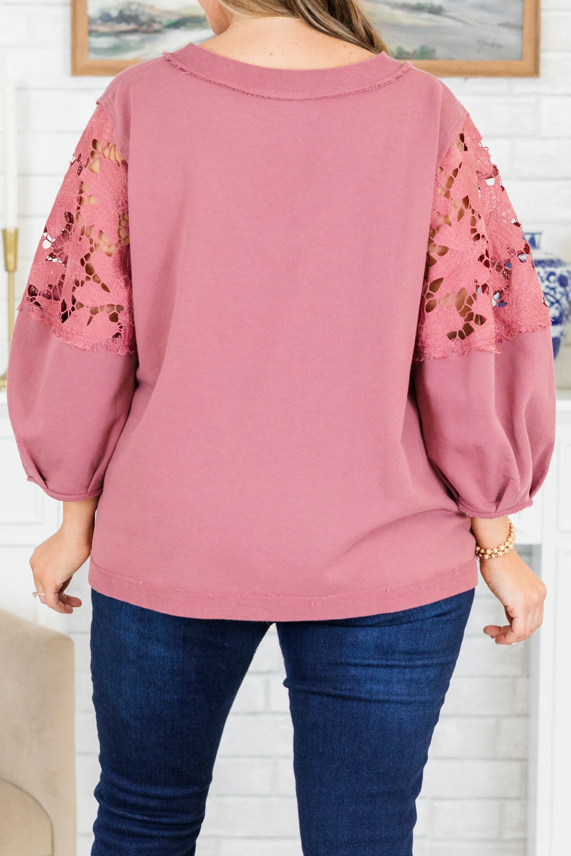 Time Is Wasted Sweatshirt, Washed Mauve - Giverhouse