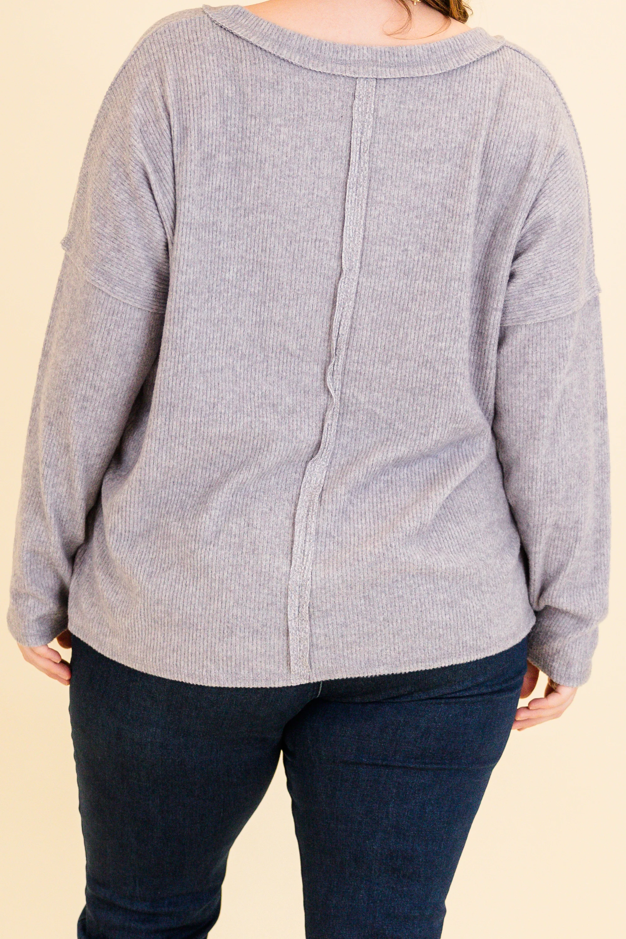 I Will Call You Later Top, Heather Gray - Giverhouse