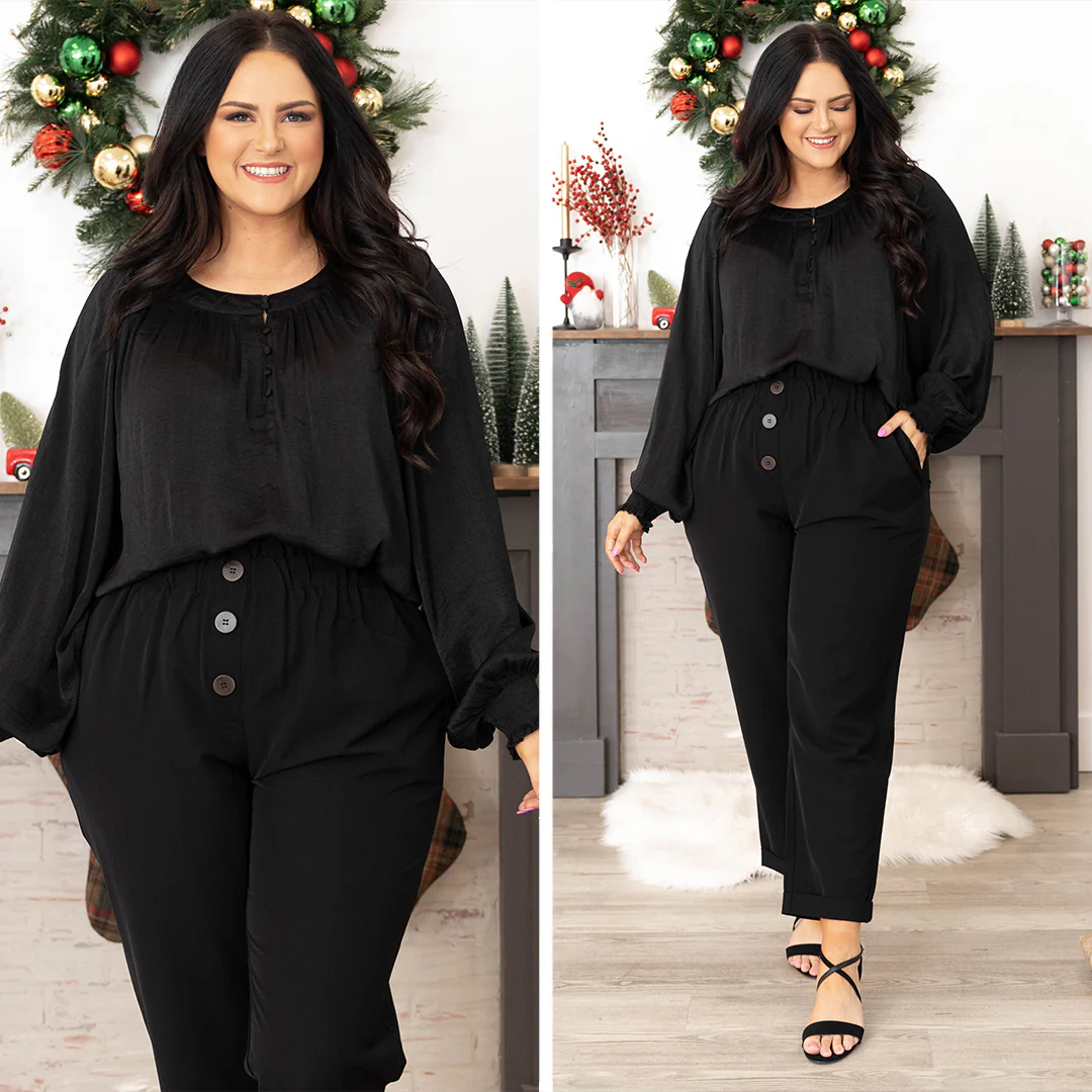 My Heart Awaits Top, Black - Giverhouse