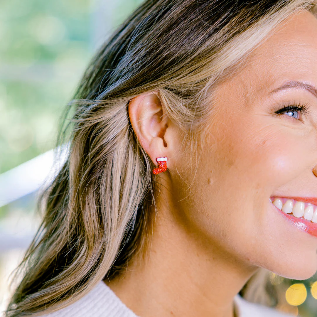 Christmas Stocking Studs, Red - Giverhouse