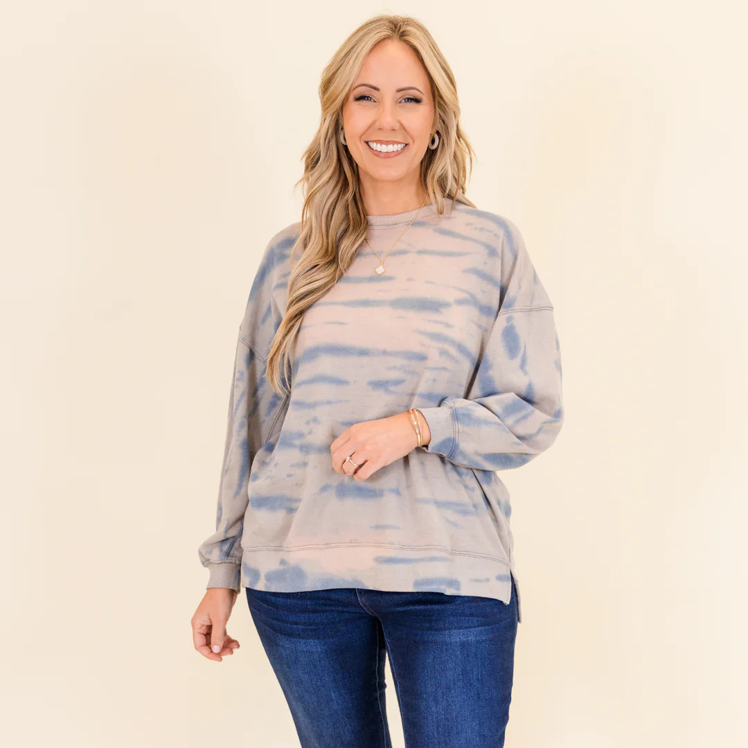 Cascade Wash Top, Teal-Mocha - Giverhouse