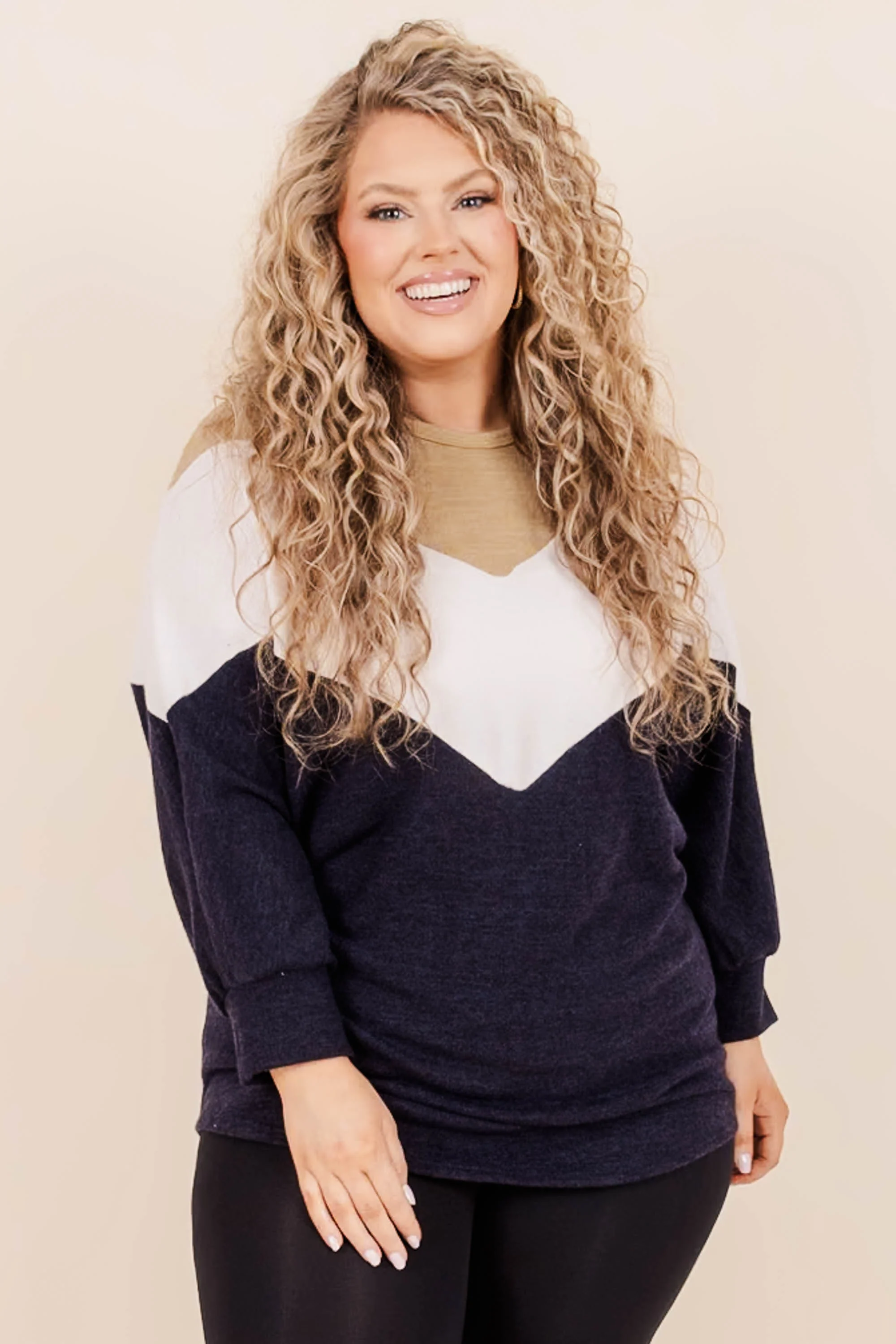 Cheer For Us Top, Navy - Giverhouse