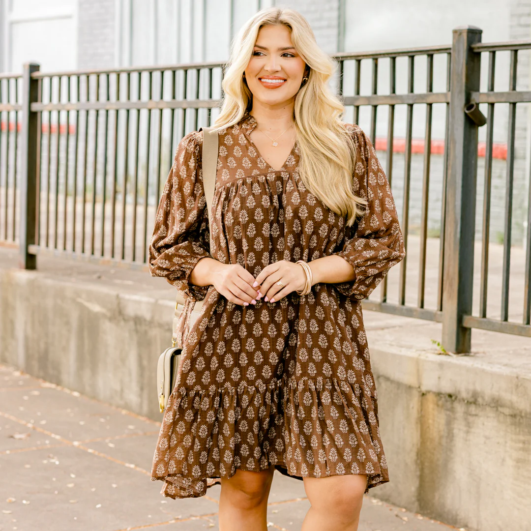 All Around Dress, Brown - Giverhouse