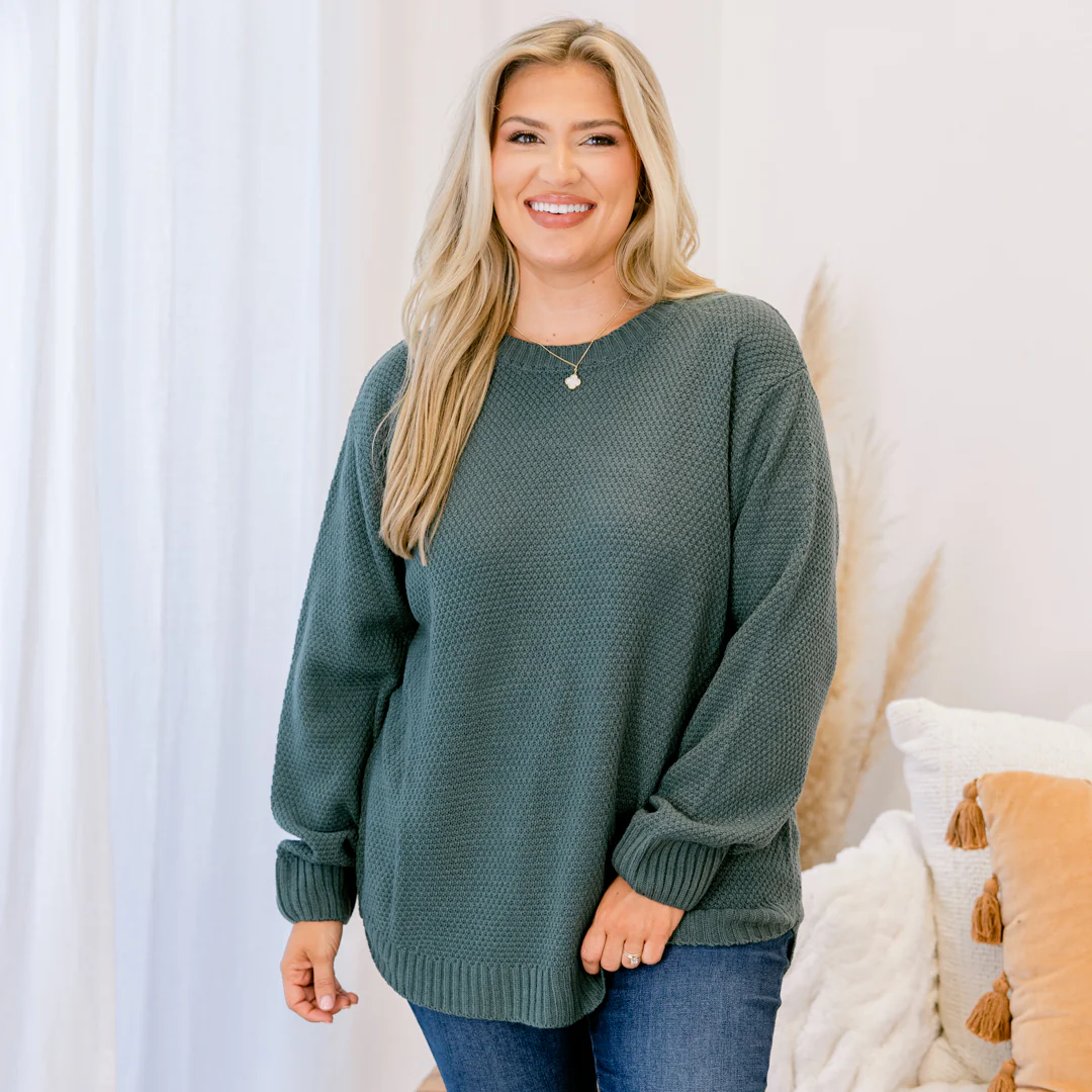 Fully Committed Sweater, Ash Jade - Giverhouse