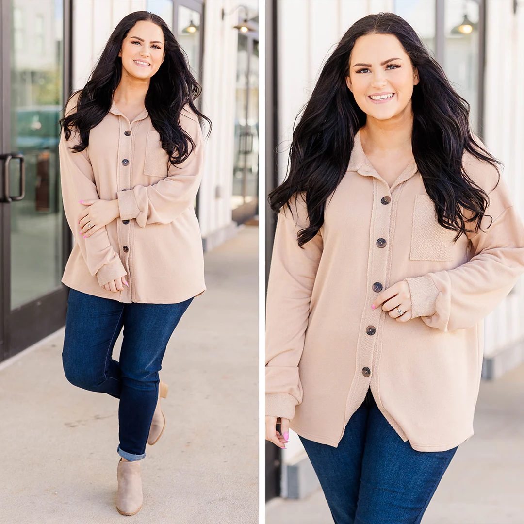 Memories I Can Use Top, Taupe - Giverhouse