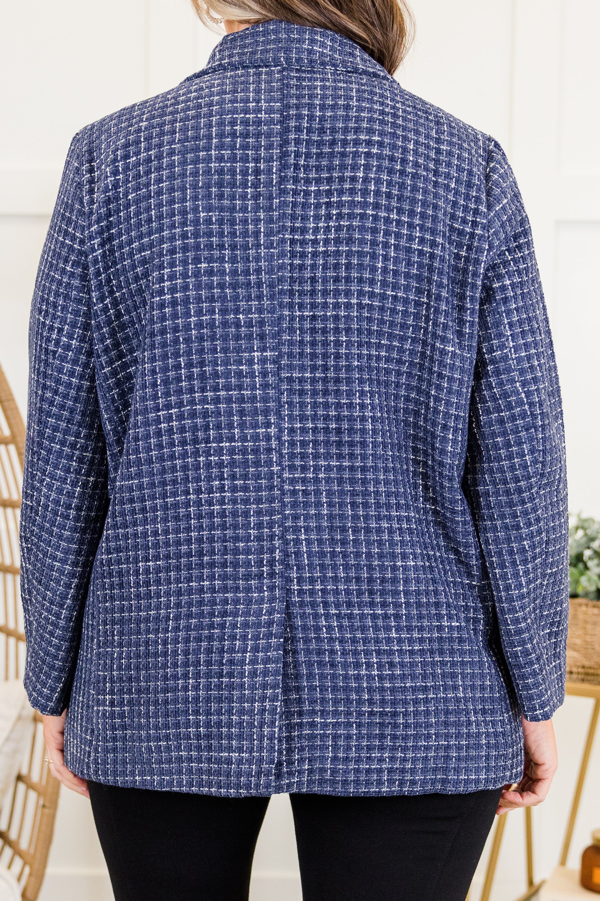 On My Way To Business Jacket, Navy - Giverhouse