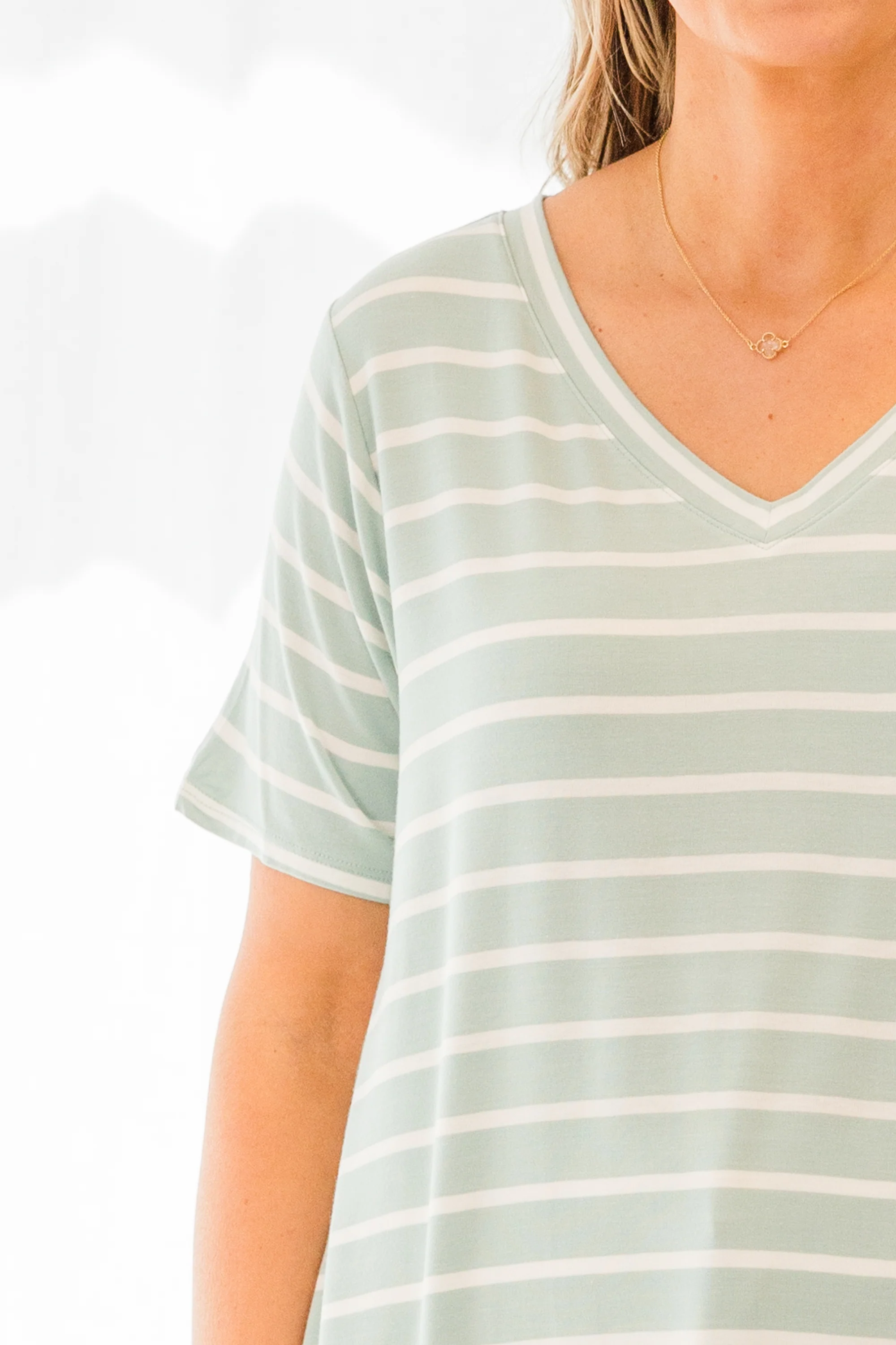 All About Good Times Top, Light Green-Ivory - Giverhouse