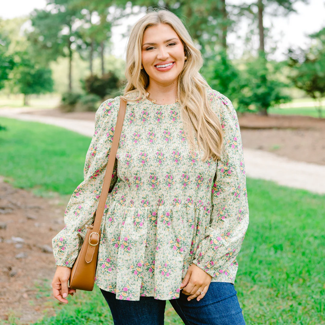 Wallflower Kisses Top, Ivory Floral - Giverhouse