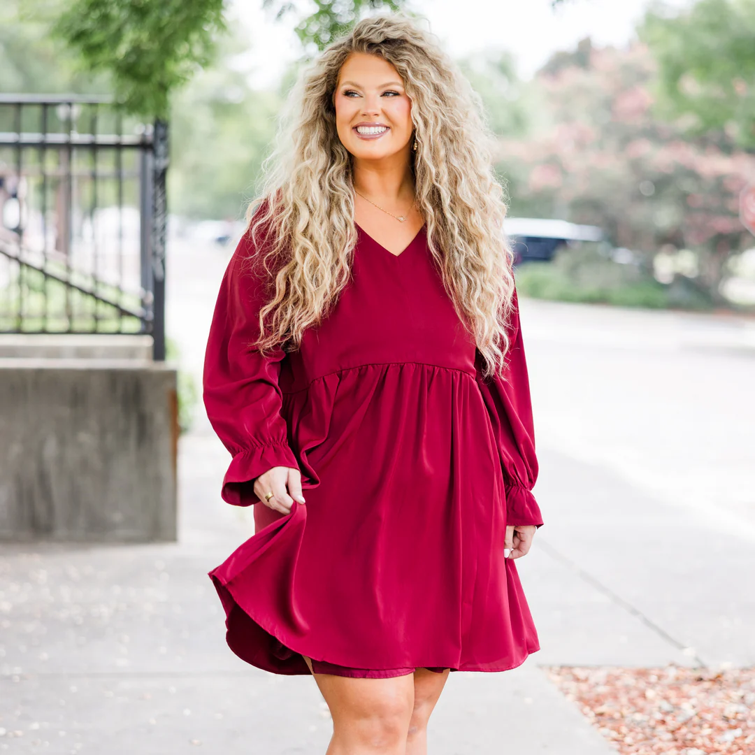 Here's To Love Dress, Plum - Giverhouse