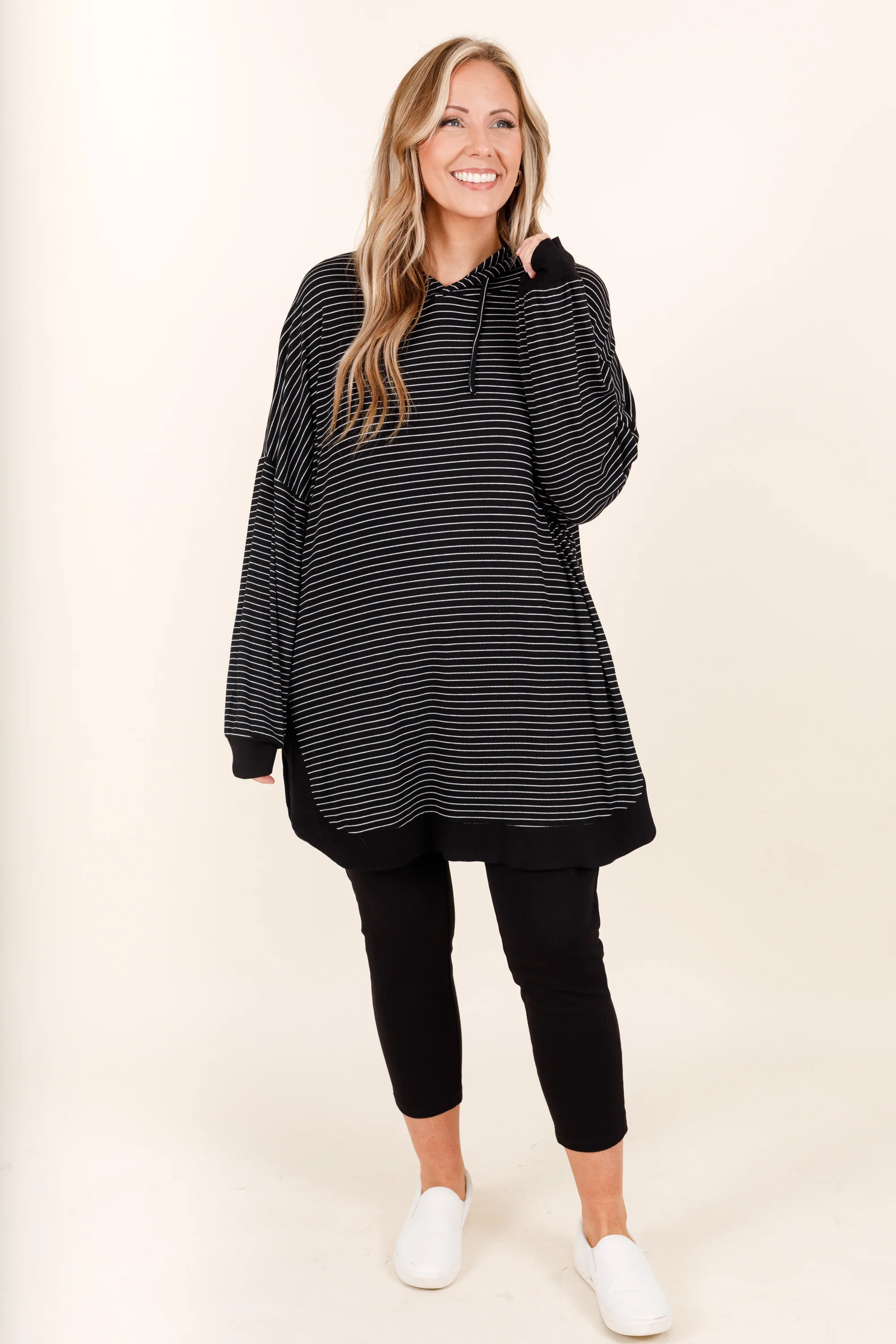 Don't Fall Tonight Hoodie, Black-White - Giverhouse