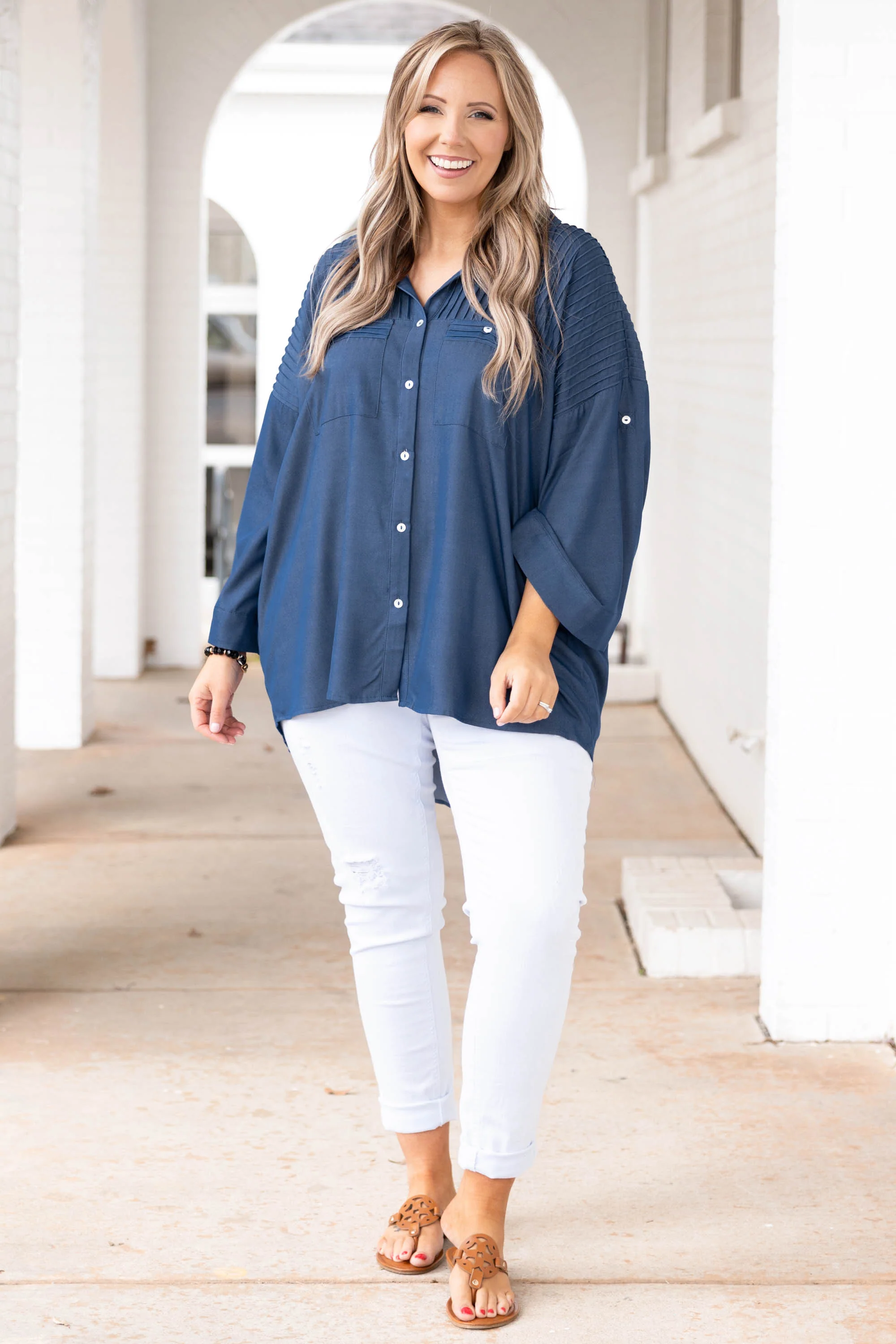 Who Can Say Top, Denim - Giverhouse