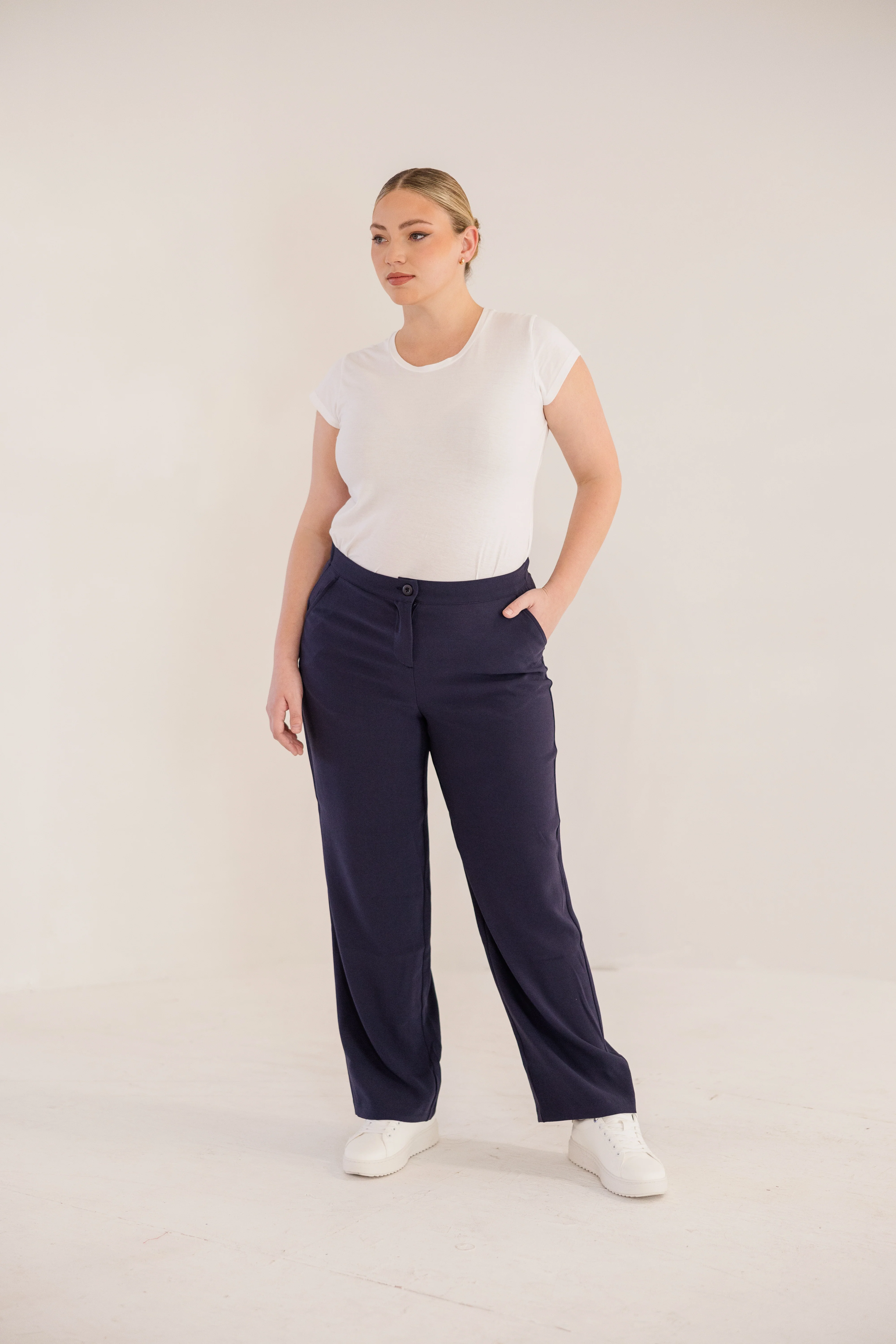 Lena Straight Leg Pant, Ink Navy - Giverhouse