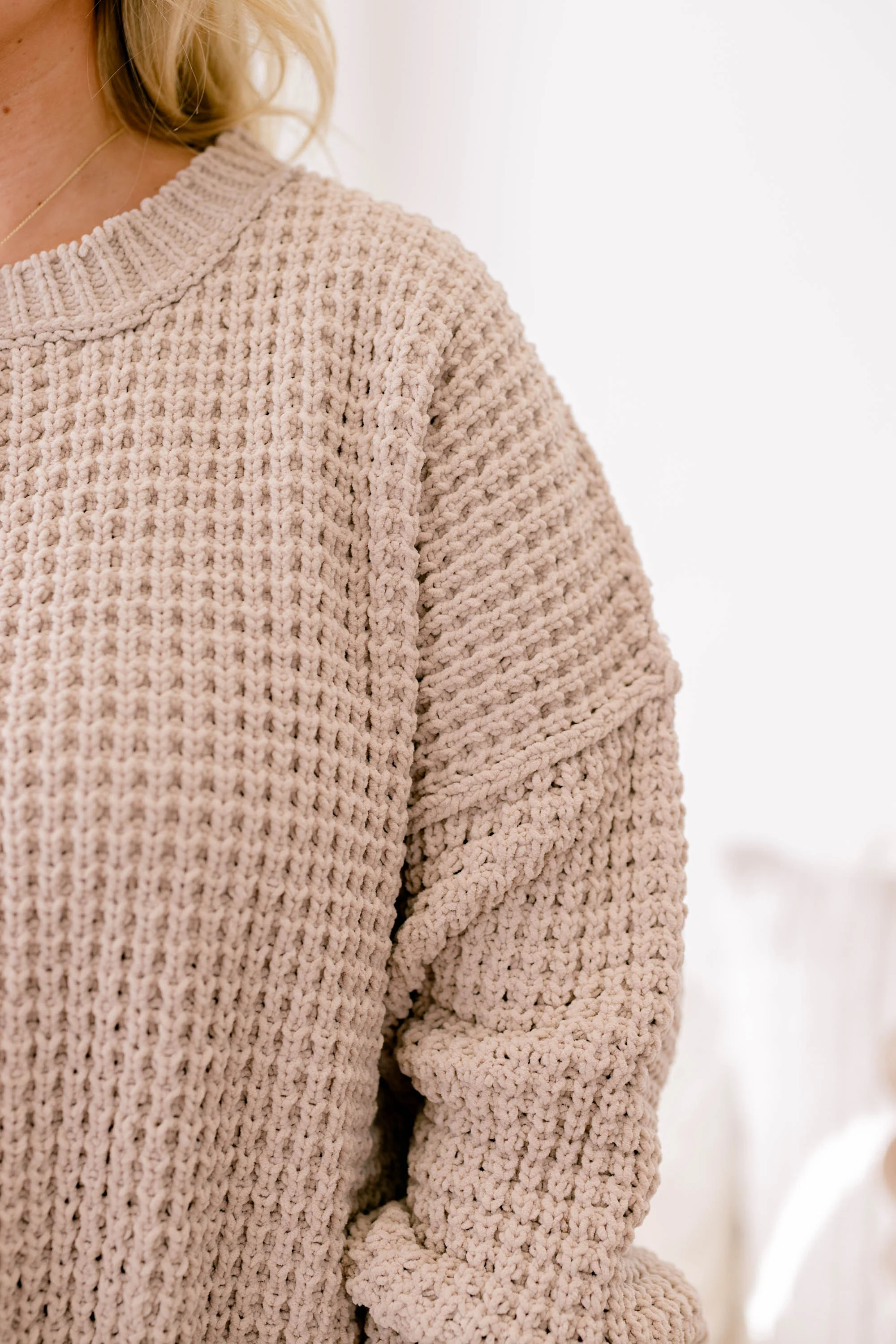 Falling Petals Sweater, Taupe - Giverhouse