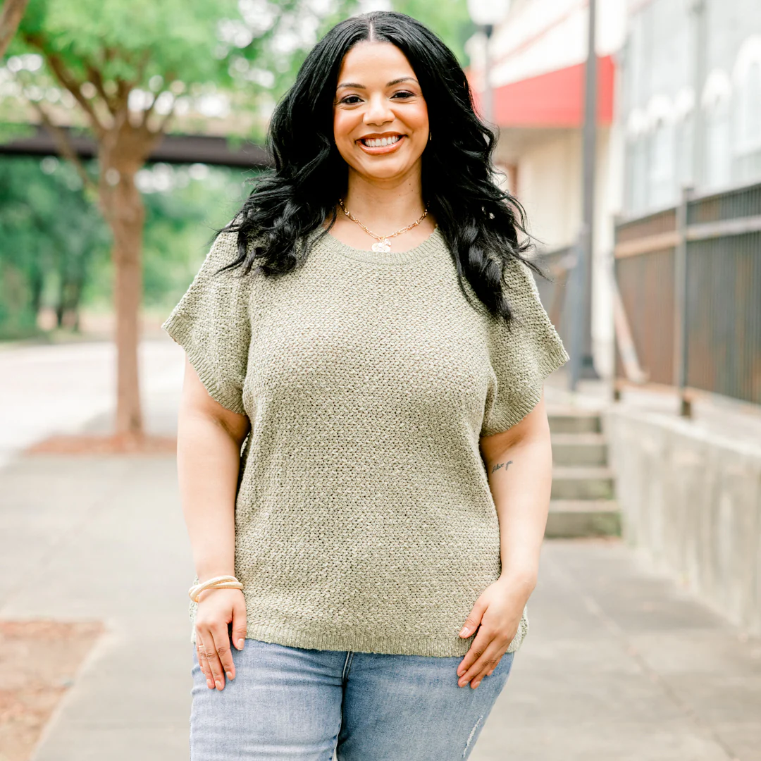 Apple Of My Eye Top, Olive - Giverhouse