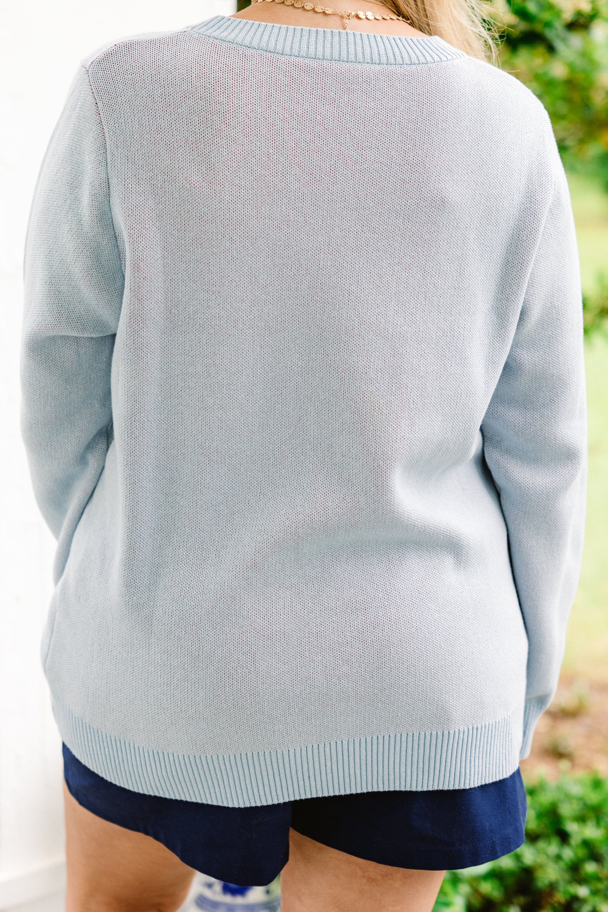Coastal Summer Sweater, Light Blue - Giverhouse