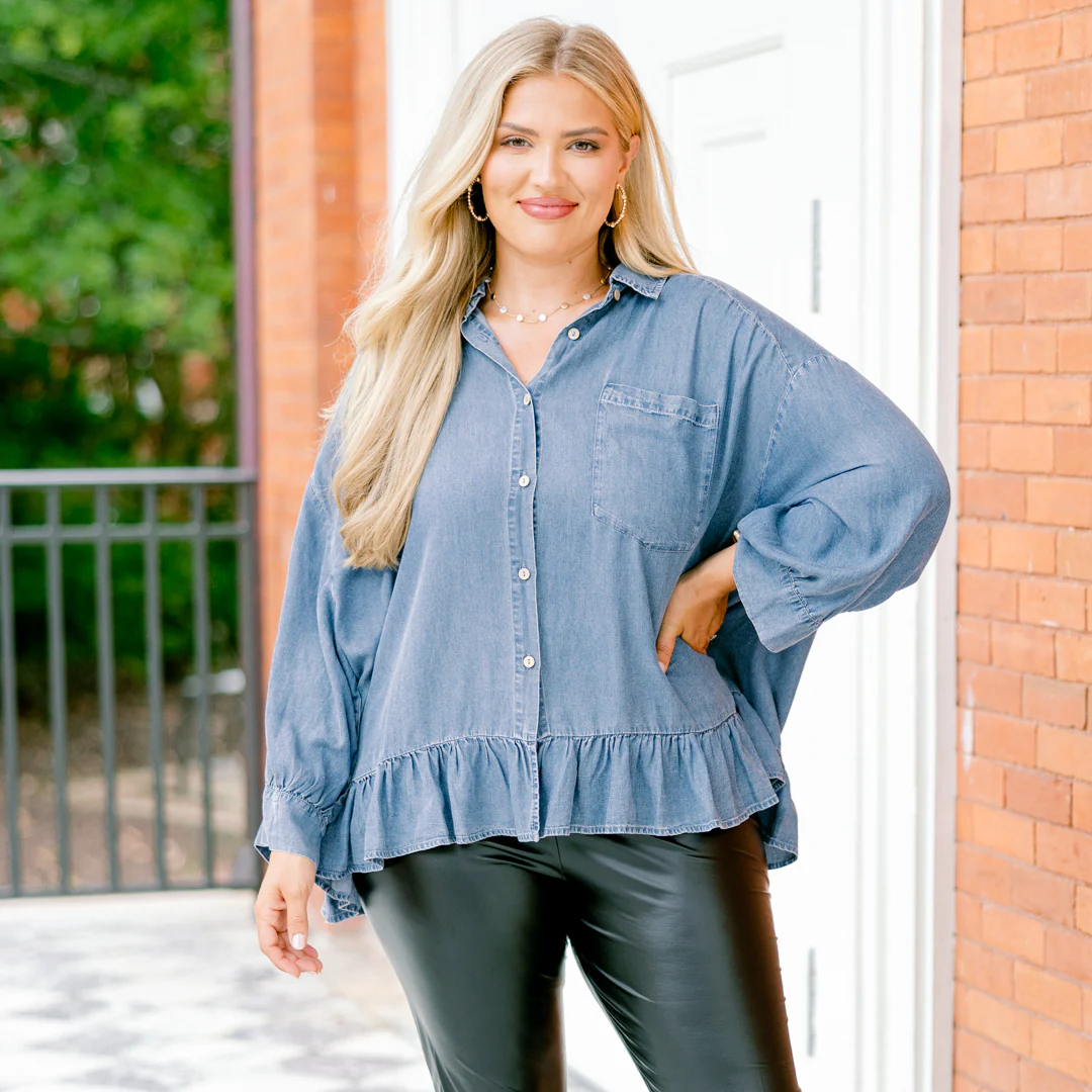 Feel Free Top, Chambray - Giverhouse