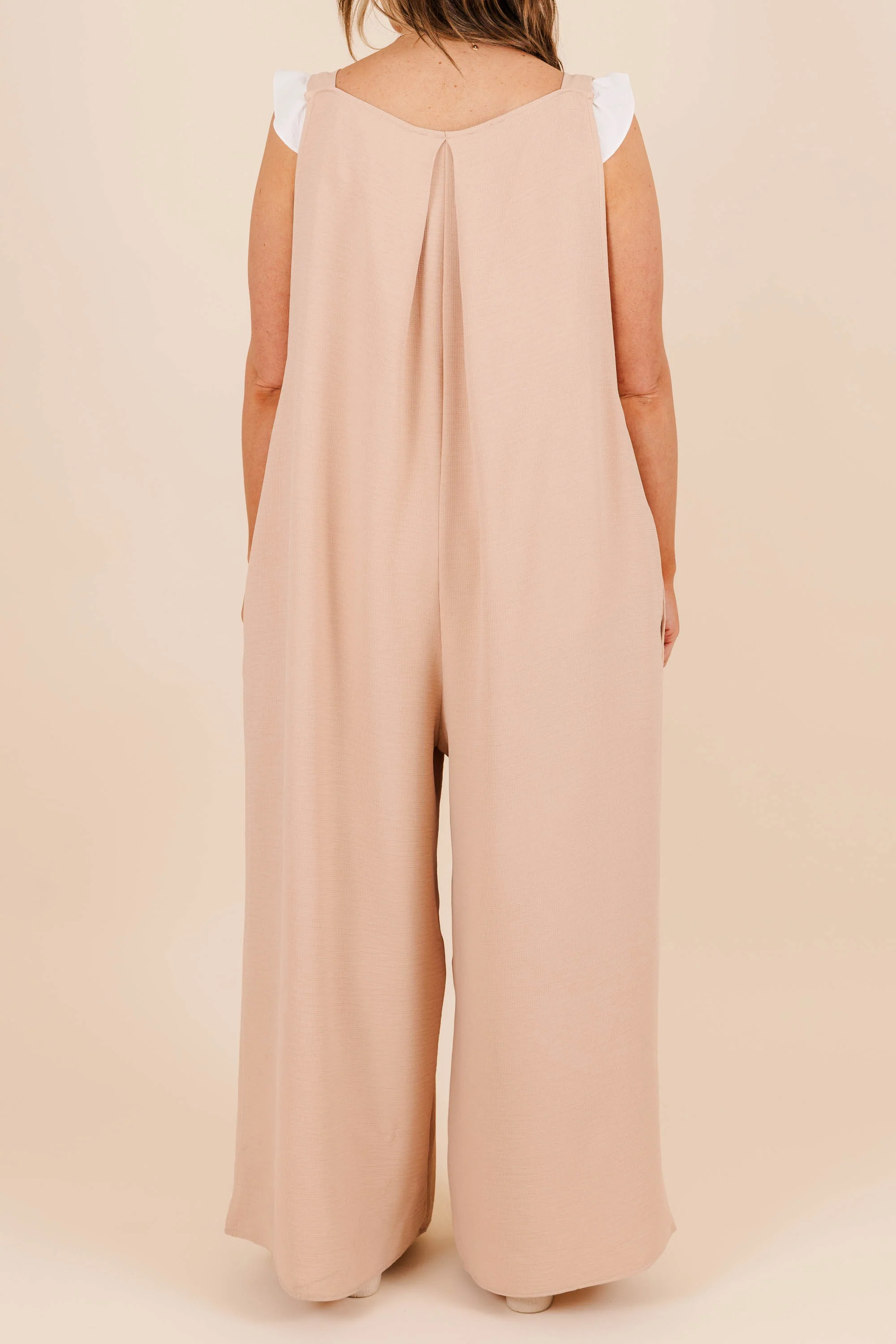 Only Clear Skies Jumpsuit, Taupe - Giverhouse