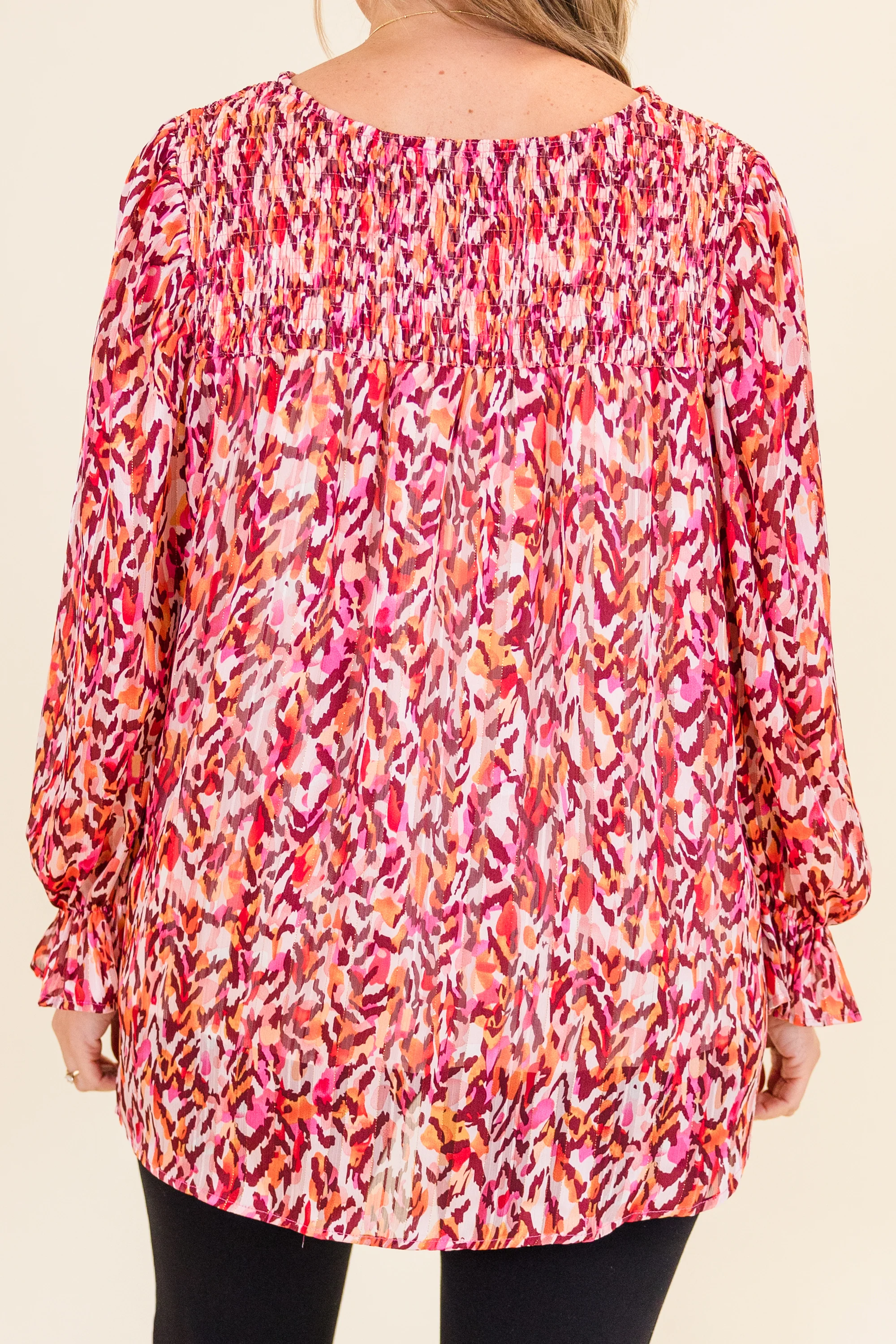 Cascade Swirl Top, Fuchsia - Giverhouse